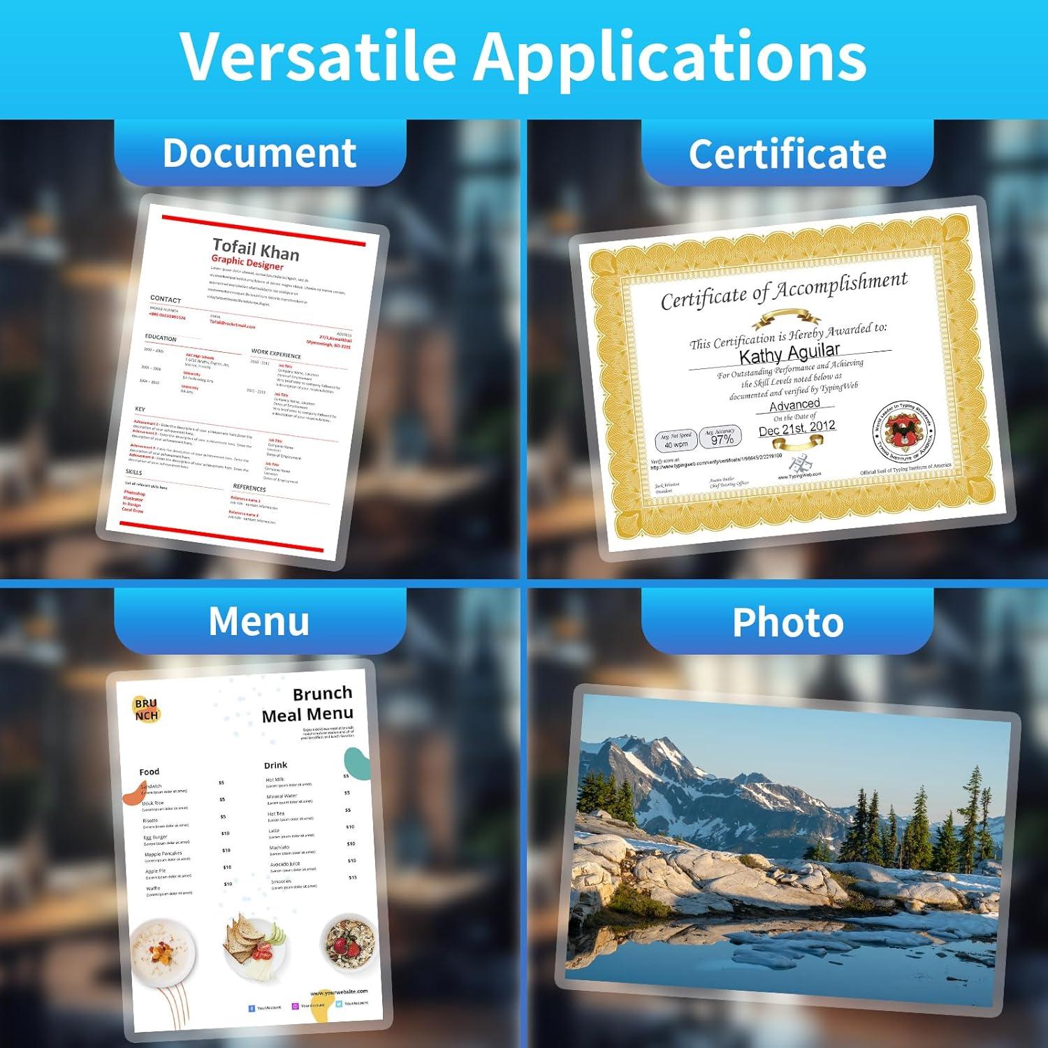 Fundas de Laminado Térmico MultiLabel 22.86x29.21cm 200 Paquetes