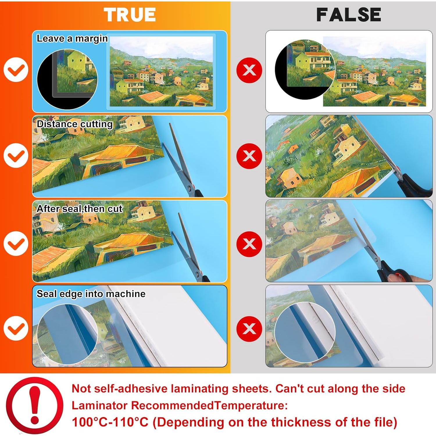 Paquete de Laminado Térmico Caregy 300 Hojas 3 Mil 22.86x29.21cm