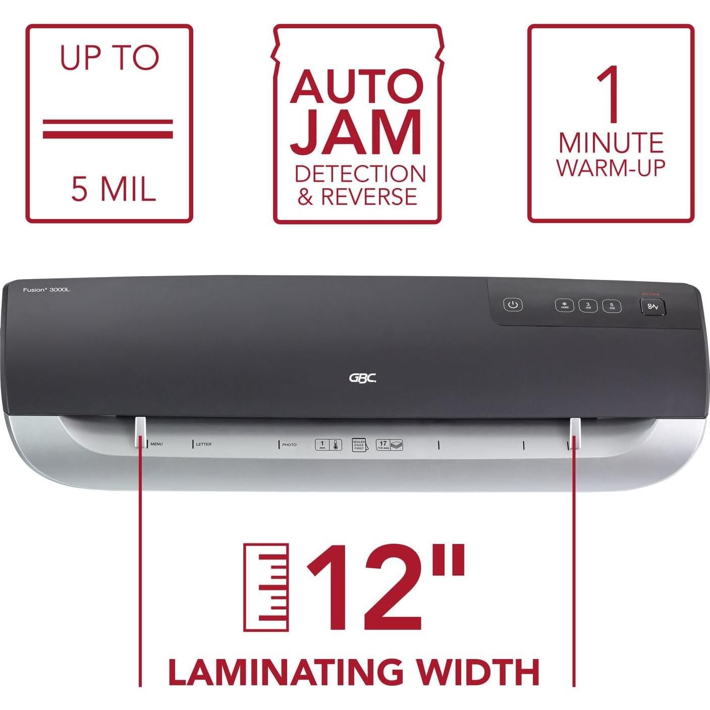 Laminadora Térmica GBC Fusion 3000L 30.48 cm 1 Minuto Calentamiento