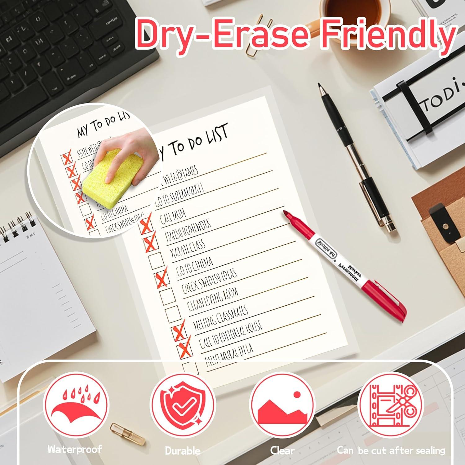 Hojas de Laminado Térmico YONCOUX 100 pcs 3 mil Carta