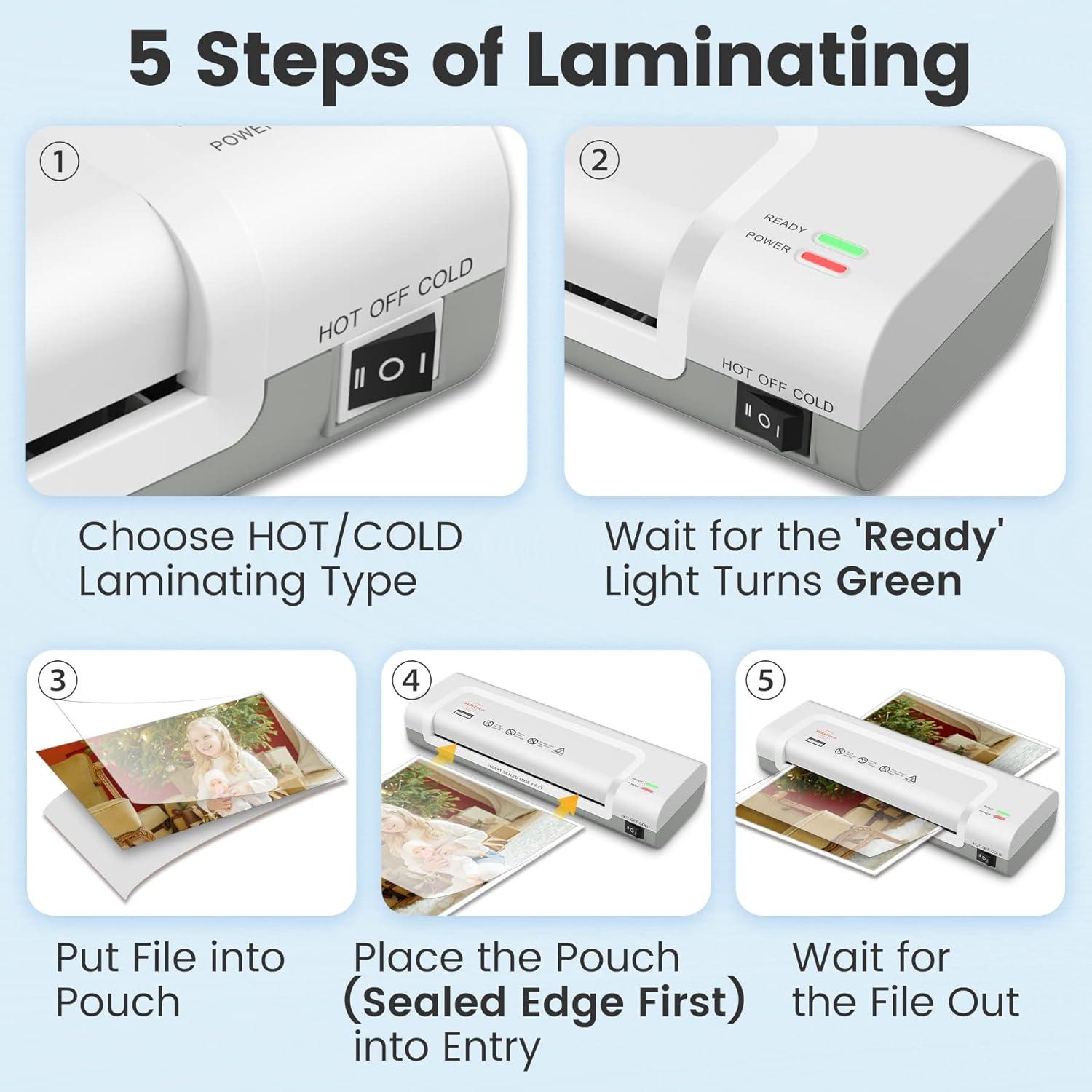 Laminadora Térmica VidaTeco 22.86 cm con 20 Hojas 3 mil