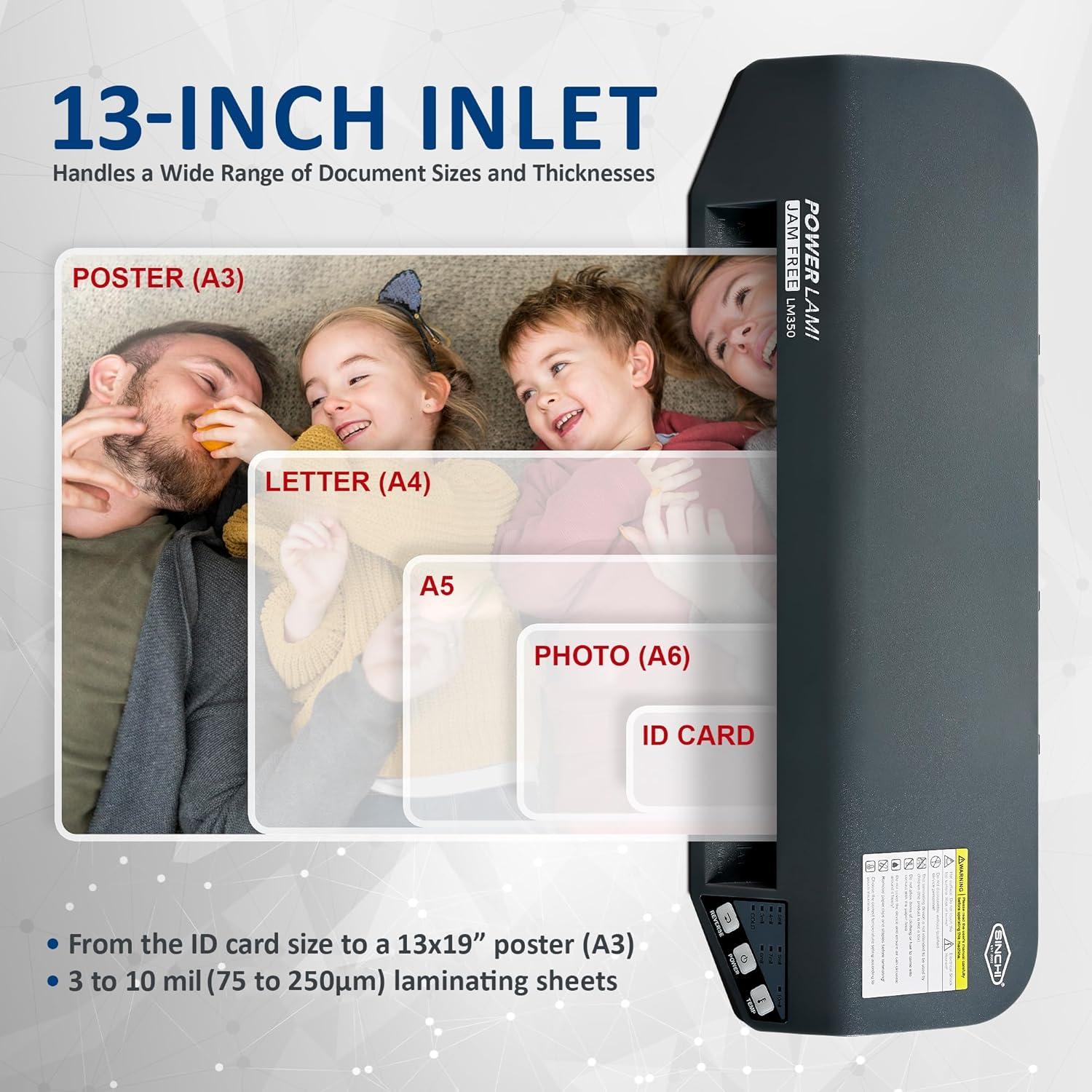 Laminadora Térmica SINCHI LM350 33 cm 3-10 Mil Alta Resistencia