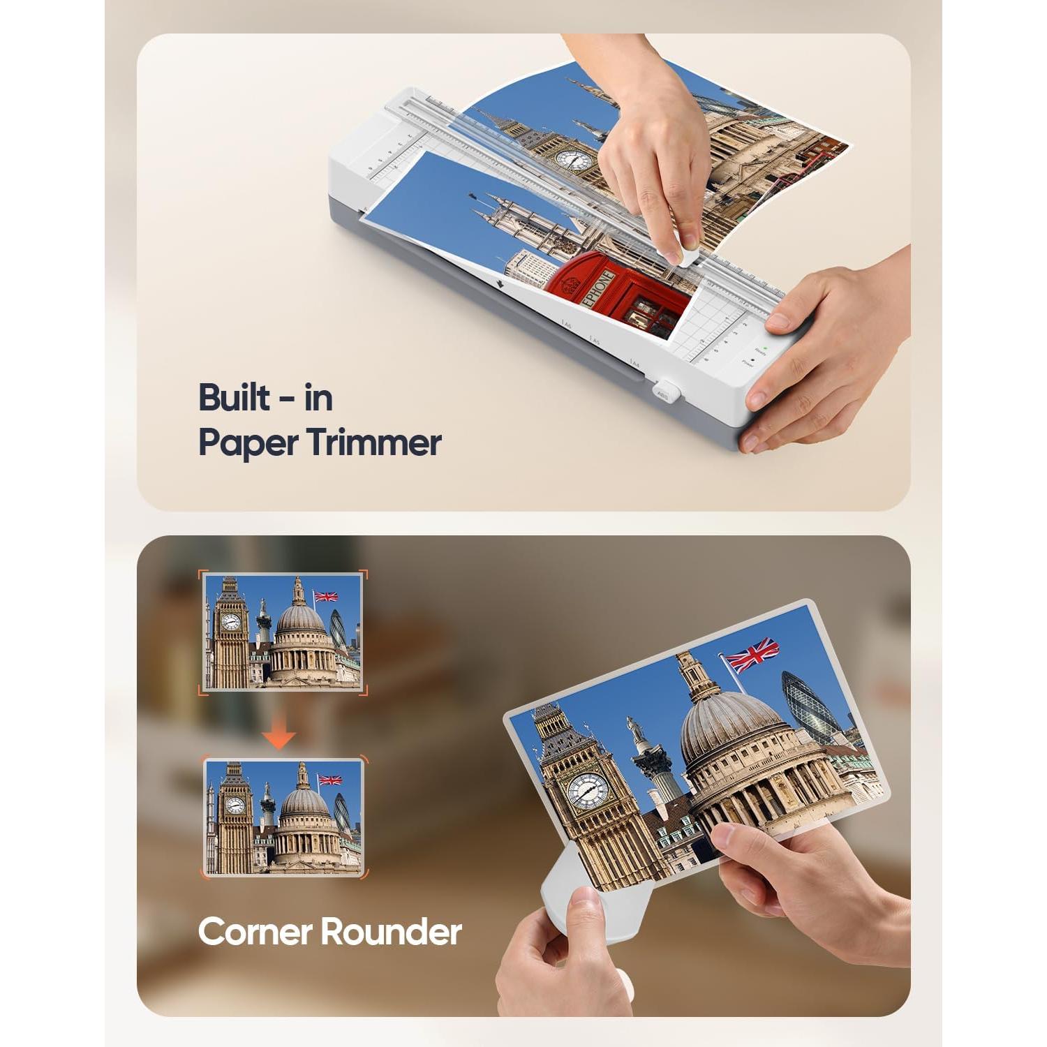 Laminadora Térmica SINOPUREN 9" con Cortadora y Redondeador