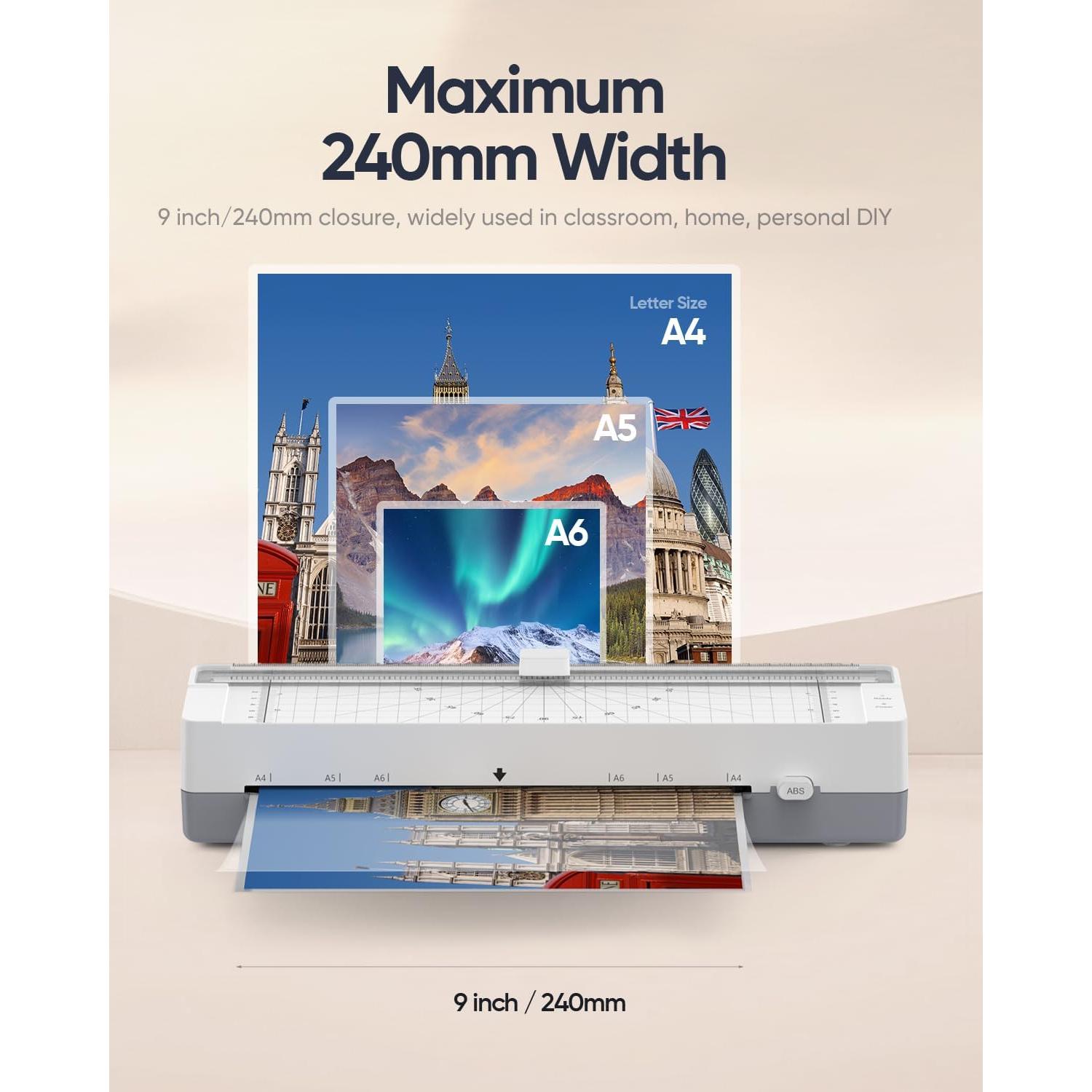 Laminadora Térmica SINOPUREN 9" con Cortadora y Redondeador