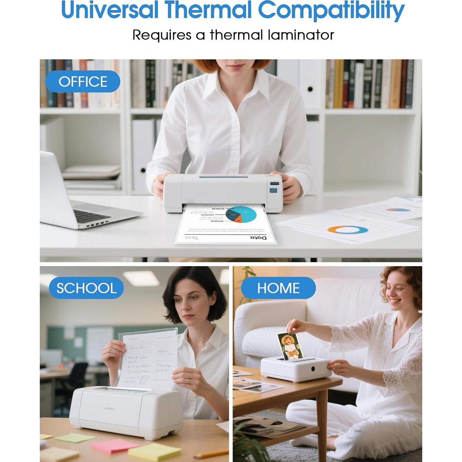 Hojas de Laminado KTRIO 3 Mil 200 Unidades 9 x 11.5 cm