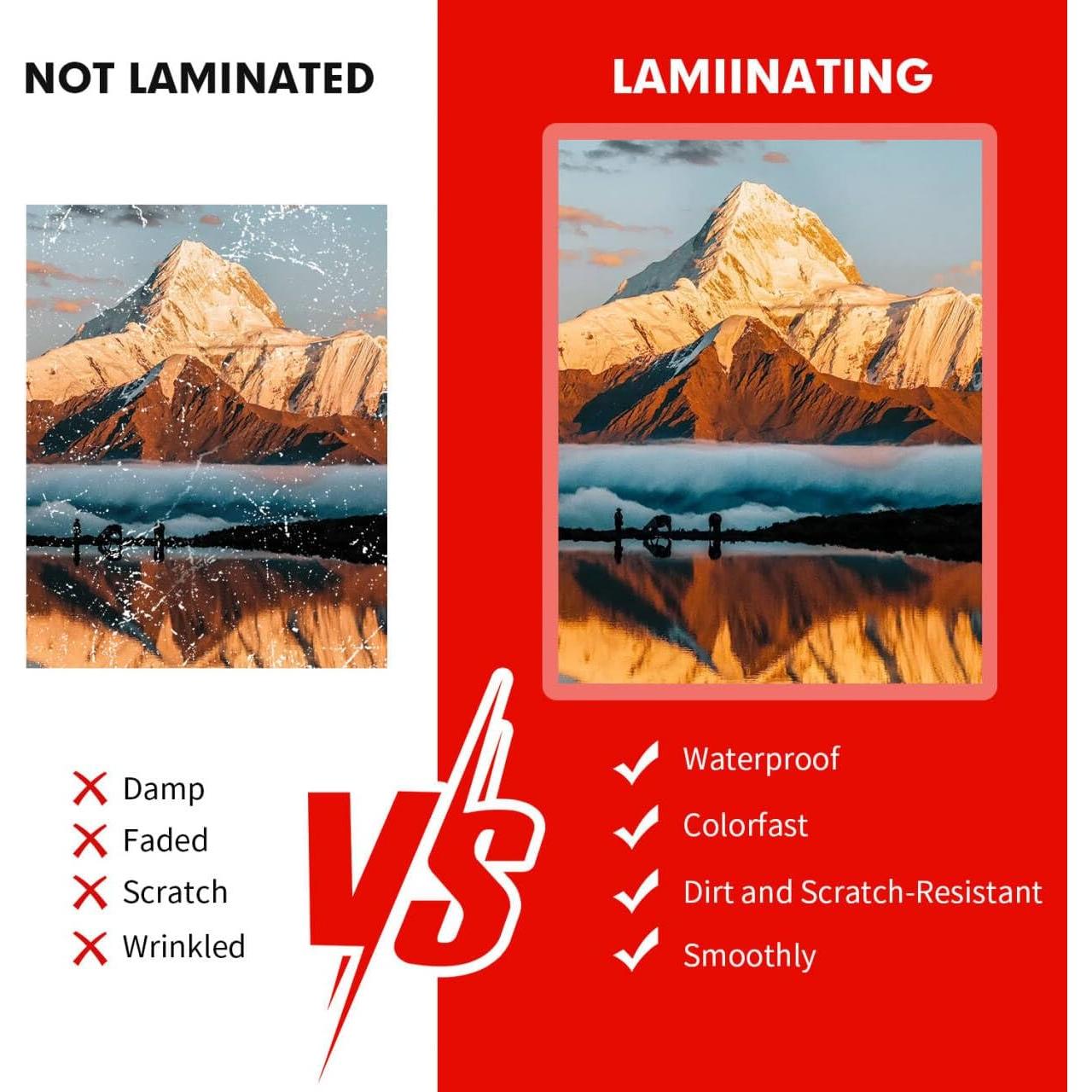 Hojas de Laminado RAZCC 300 Unidades 22.9 x 29.2 cm 3mil