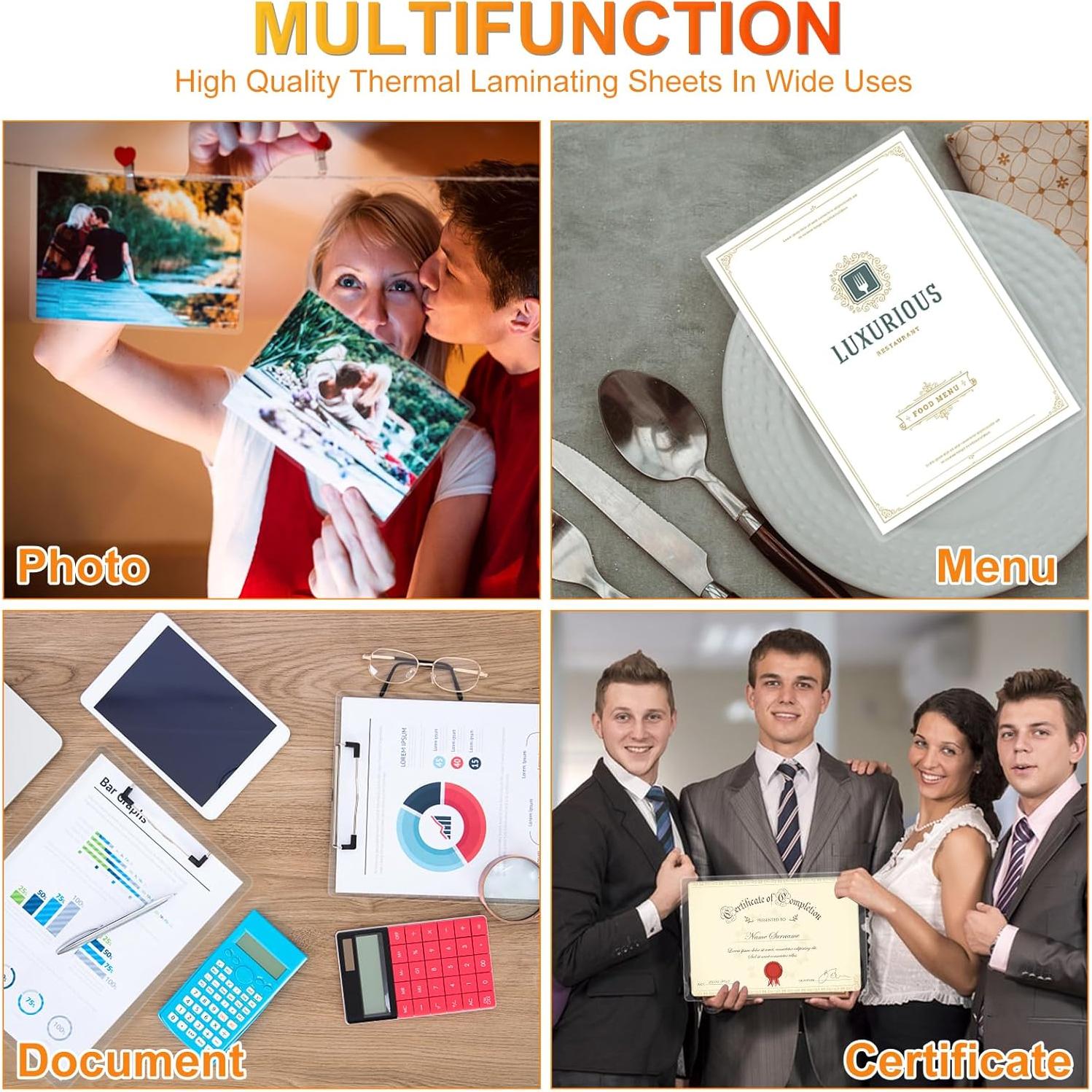 Hojas de Laminado CAREGY 600 Paquete 3 Mil 22.86 x 29.21 cm