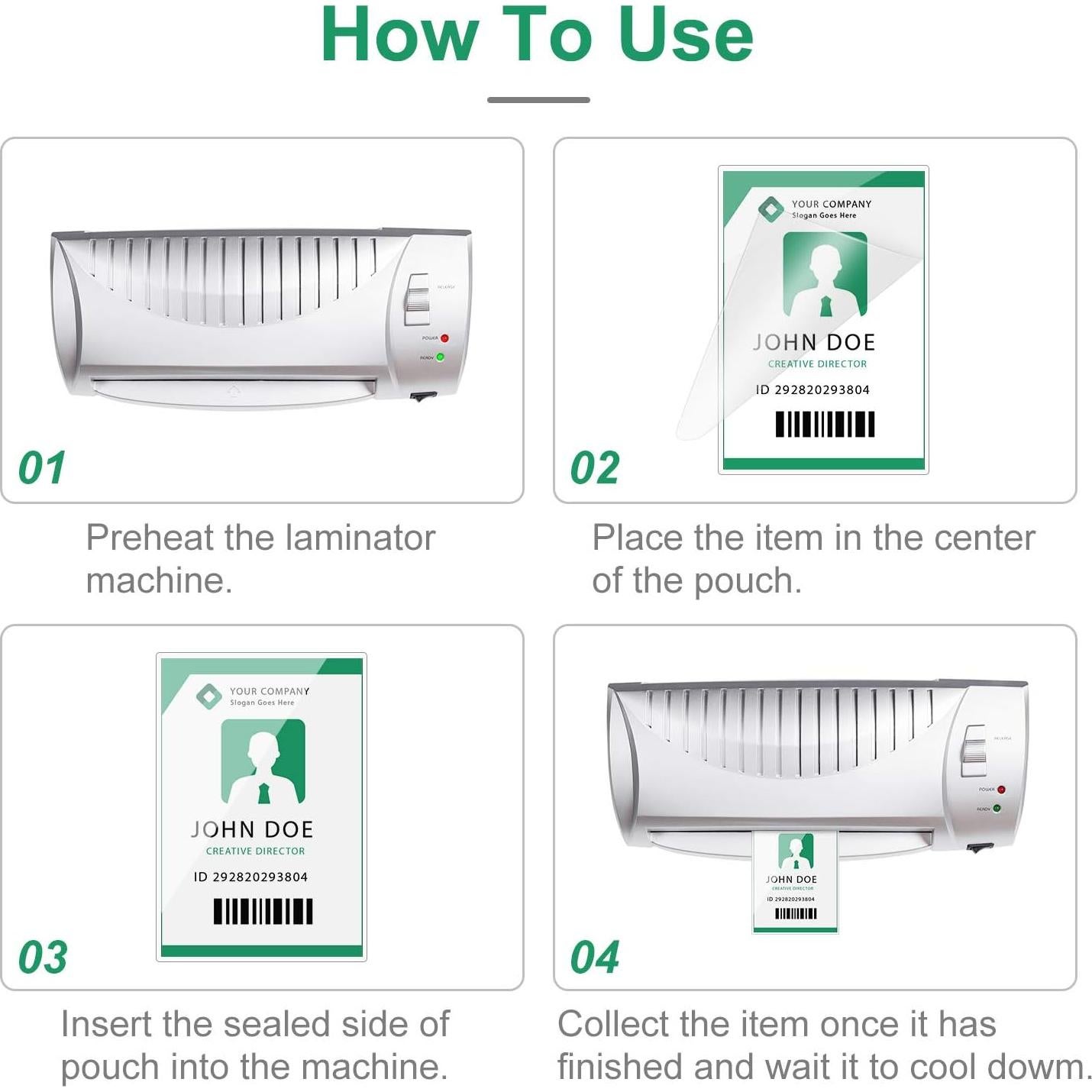 Fundas de Laminado Térmico Outus Transparentes 100 Piezas