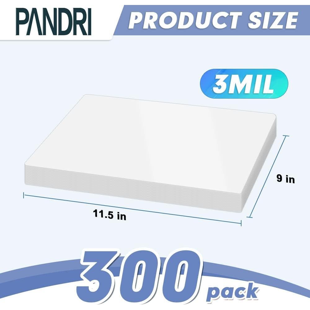 Hojas de Laminado Térmico PANDRI 300 Bolsas 9x11.5 Pulgadas