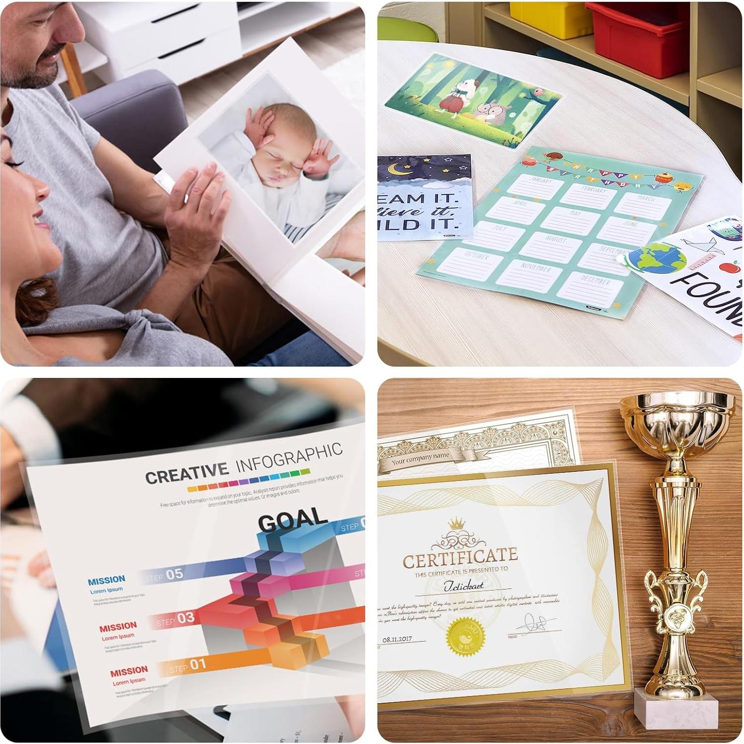 Hojas de Laminado Bonsaii 100 PCS 3mil Tamaño Carta 22.86x29.21cm