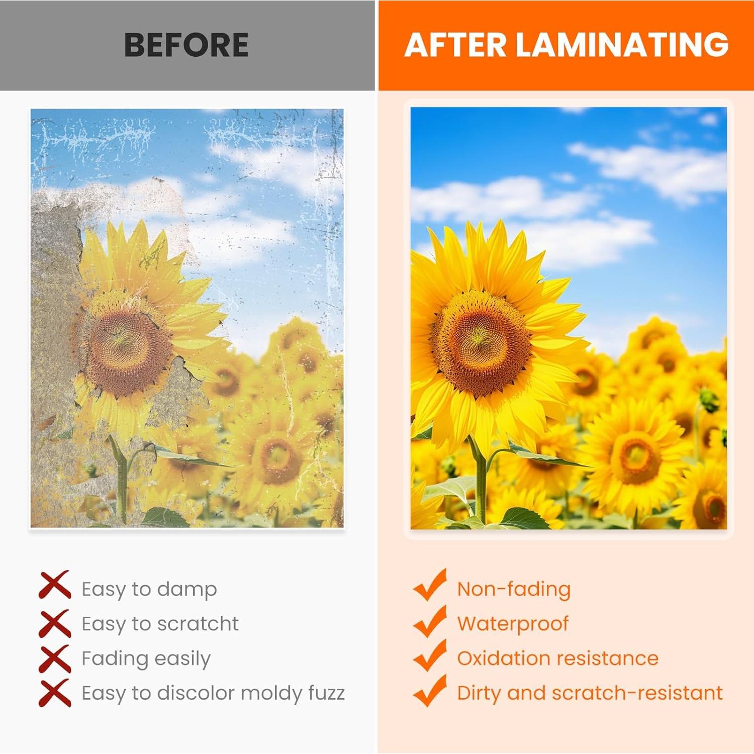 Fundas Térmicas para Laminado CAREGY 330 Hojas 3 Mil 22.86x29.21 cm