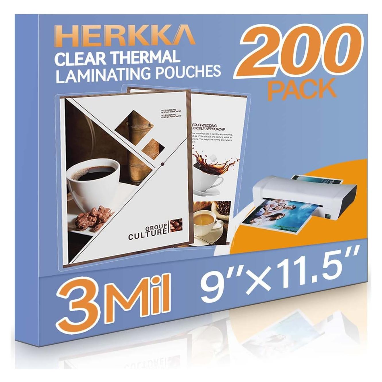 Hojas de Laminado HERKKA 200 Paquete 3 Mil Tamaño Carta