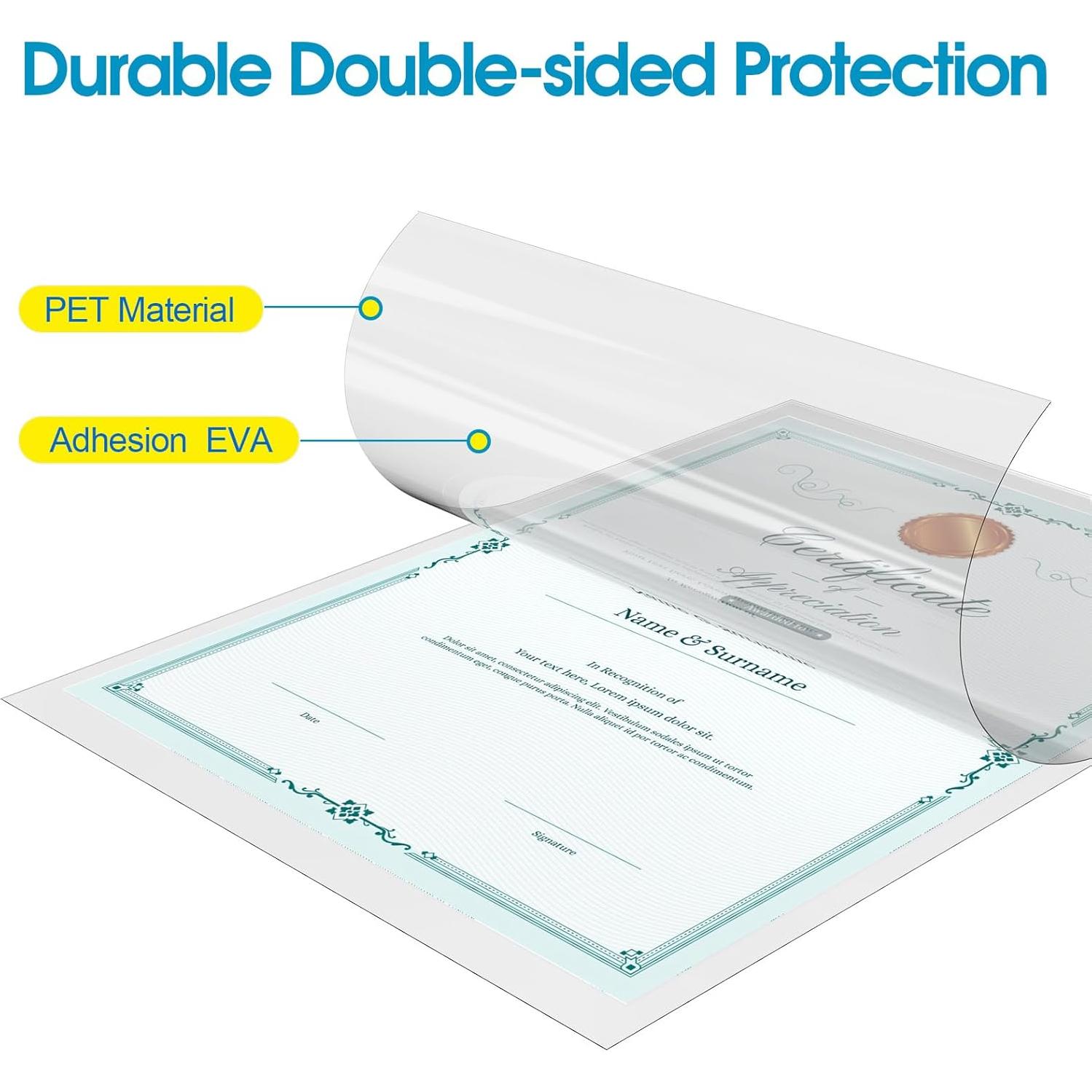 Hojas de Laminado KTRIO 5 Mil 25 Unidades 11 x 43 cm