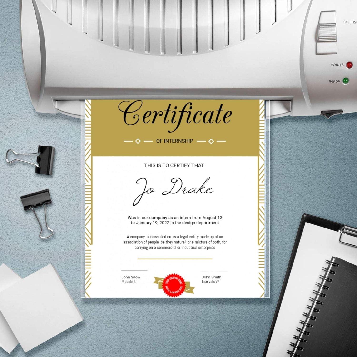 Fundas de Laminado Térmico Office Werks 100 Unidades Carta 3 Mil