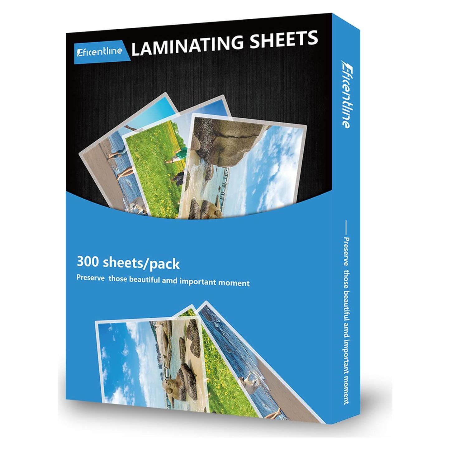 Paquete de 300 fundas de laminado Eficentline 3 mil 22.86x29.21 cm