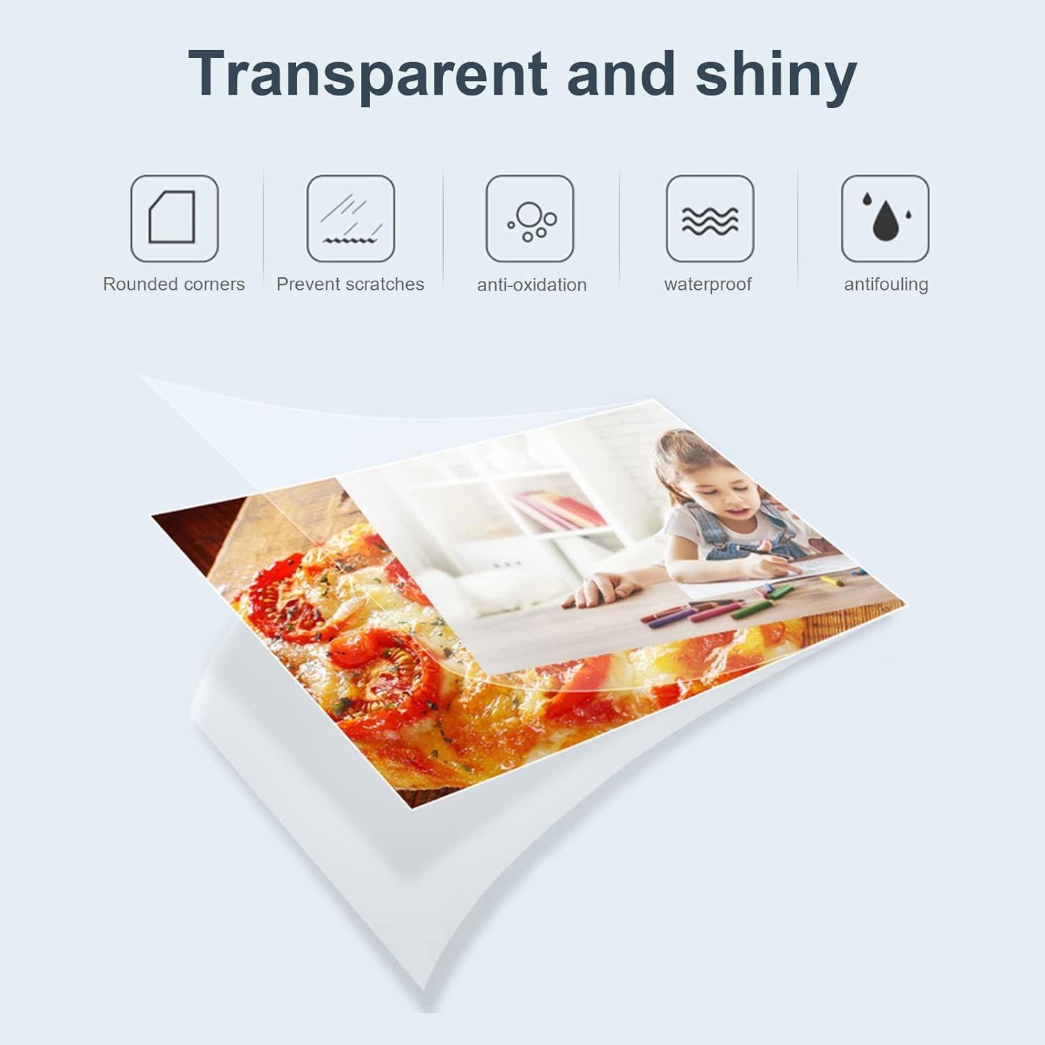 Paquete de 300 fundas de laminado Eficentline 3 mil 22.86x29.21 cm