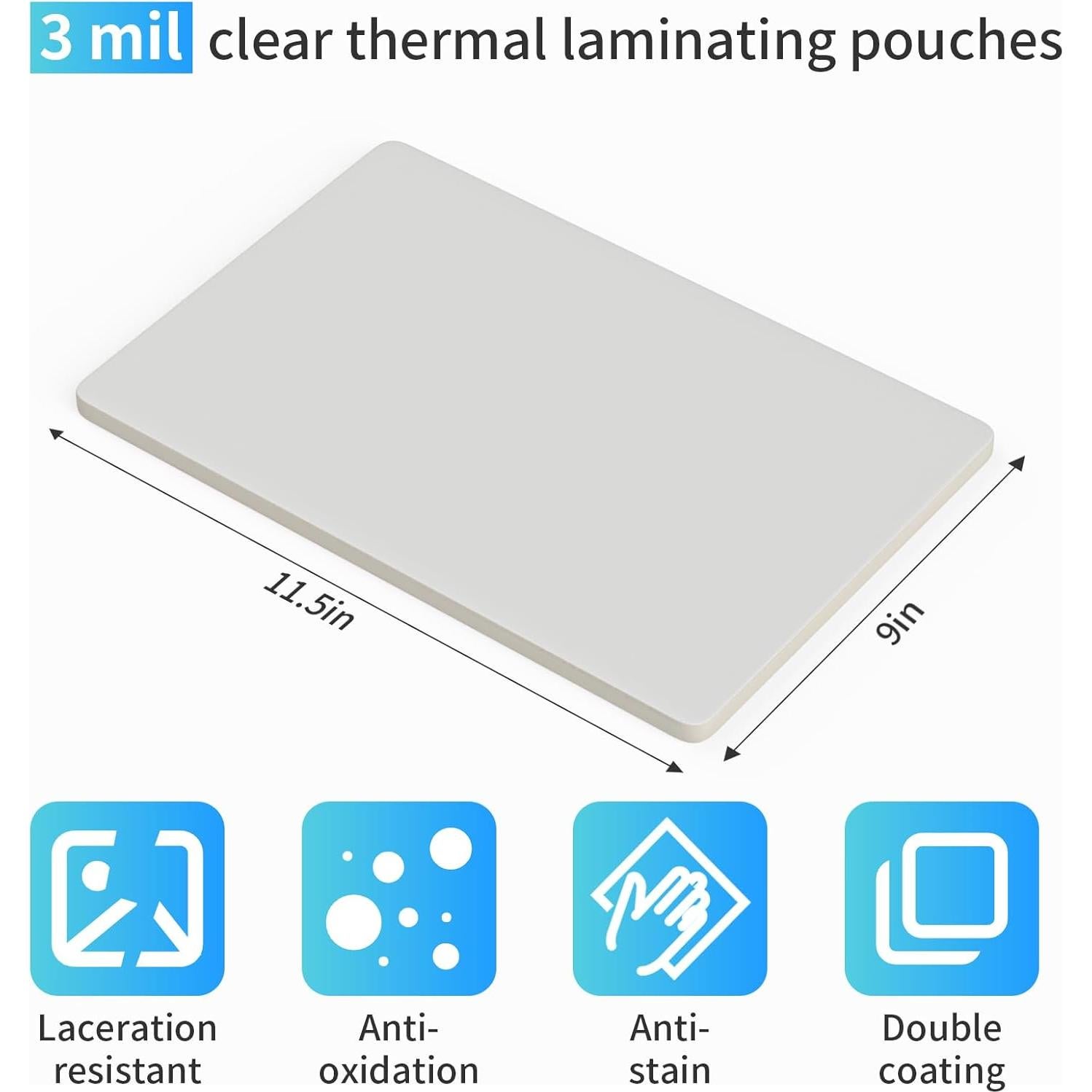 Paquete de 30 Hojas de Laminado CLASSY 3 Mil Tamaño Carta