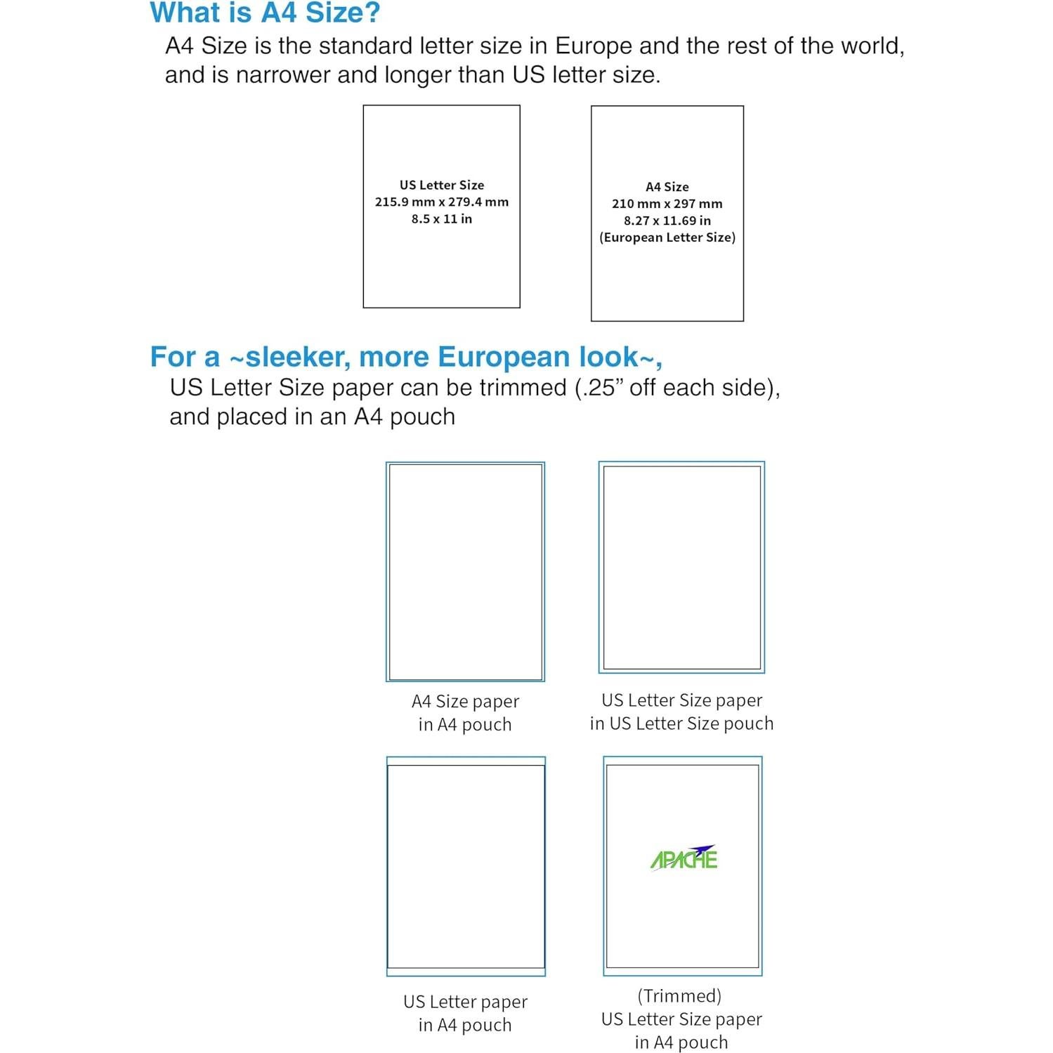 Bolsas de Laminado Térmico Apache 5 mil 100 unidades Carta