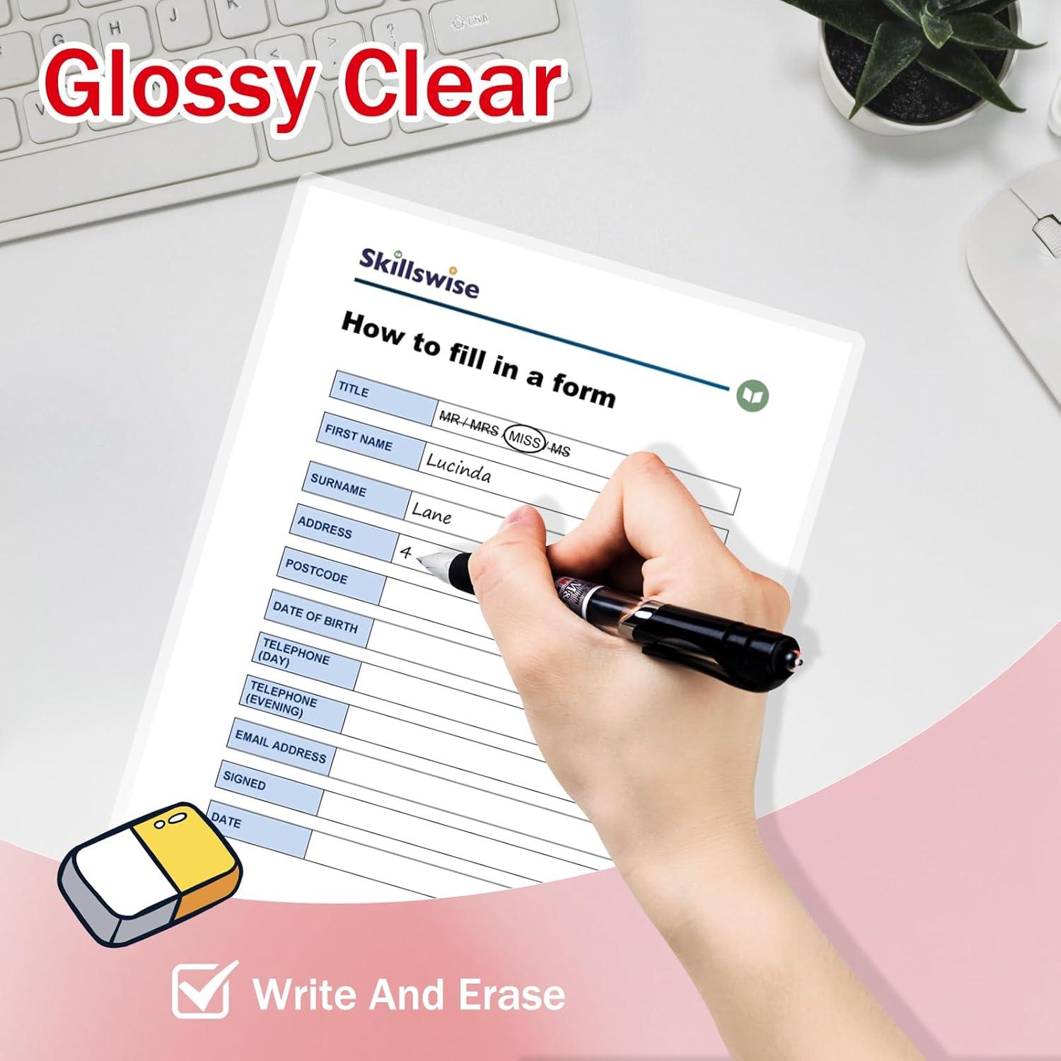 Paquete de 100 Hojas de Laminado Térmico Hartwii 9x37cm 5 Mil