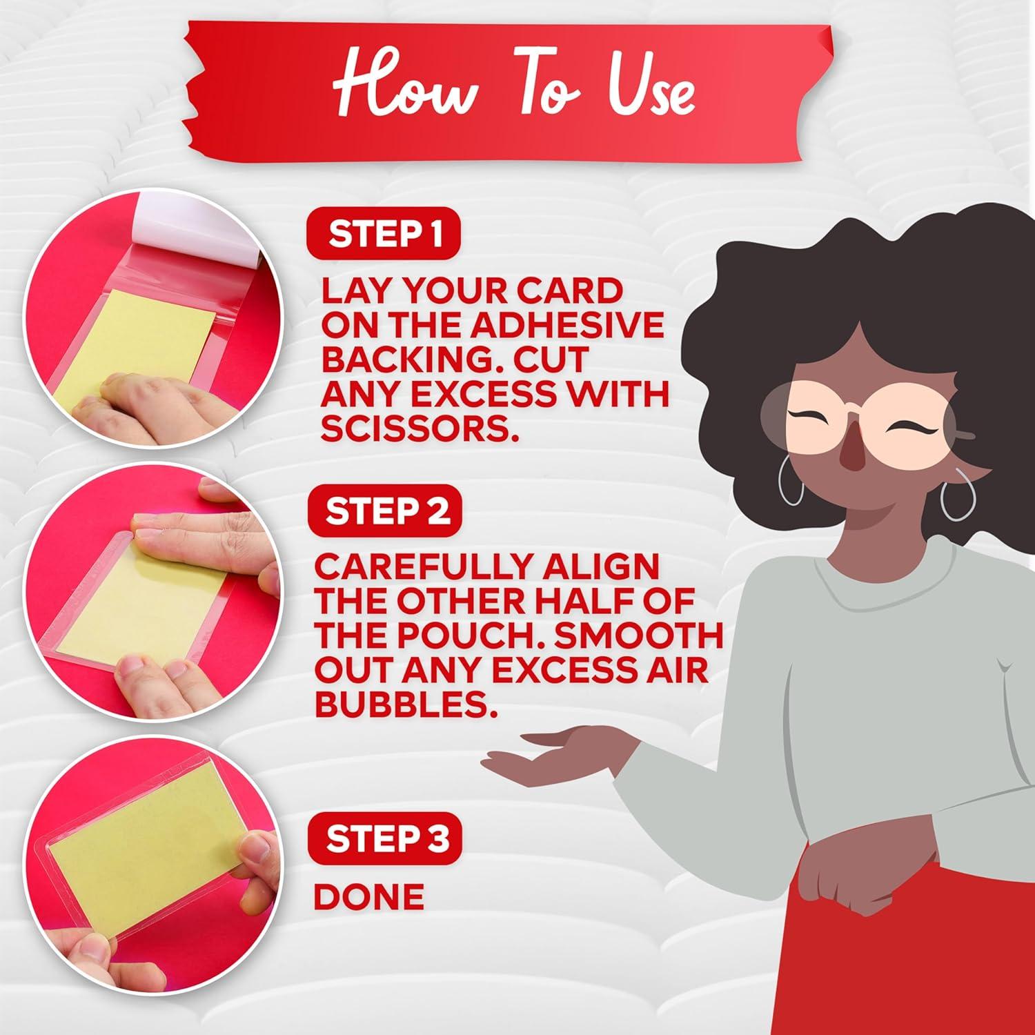 Bolsas de Laminado Autoadhesivas XFasten 10 Mil 100 Paquete 10x7.6 cm