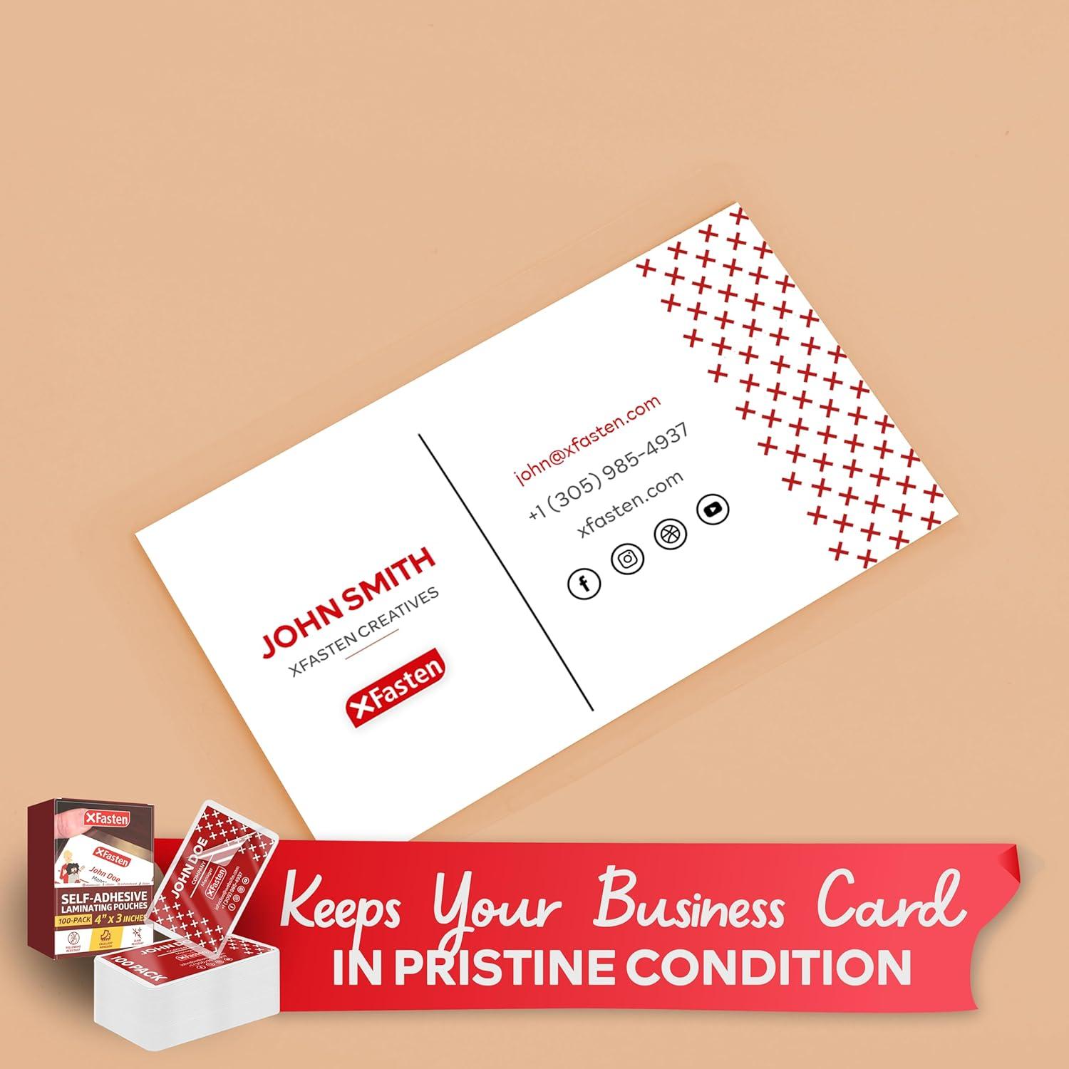 Bolsas de Laminado Autoadhesivas XFasten 10 Mil 100 Paquete 10x7.6 cm