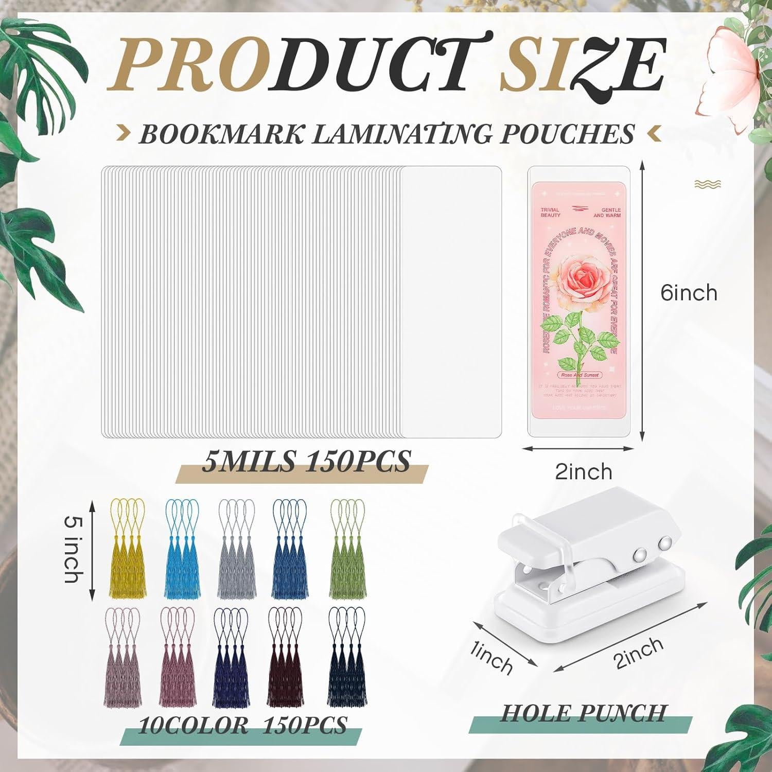 Kit de Laminado para Marcadores Fuyoooo 301 Pcs 6x16 cm