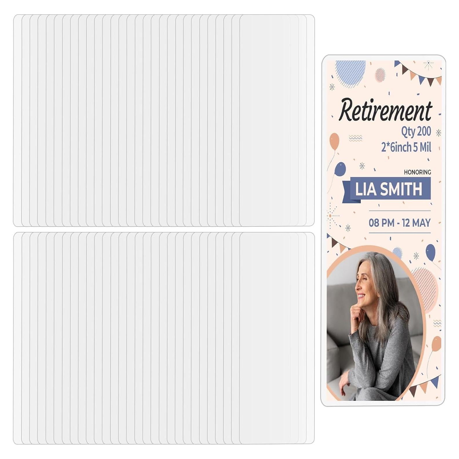 Fundas de Laminado para Marcadores DLUGOPIS 5 Mil 200 Piezas