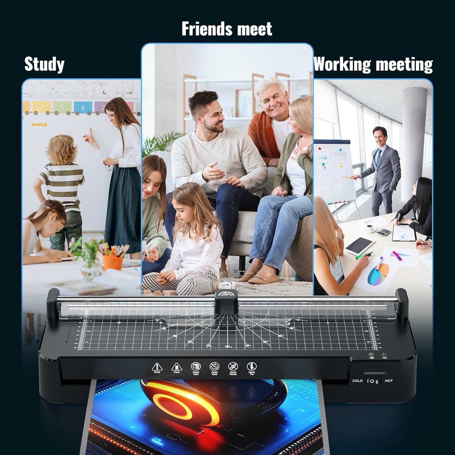 Laminadora 33cm Kejector TWJM-1 con Cortadora y 50 Hojas