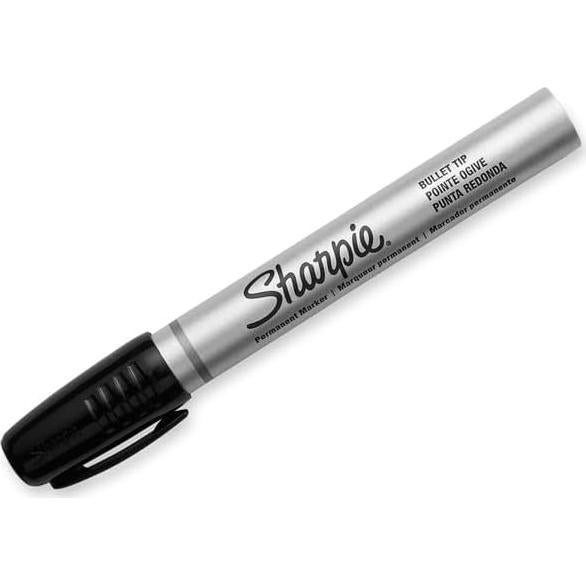 Marcadores Permanentes Sharpie Barril Metálico Negro 12 Unidades