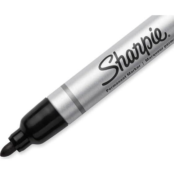 Marcadores Permanentes Sharpie Barril Metálico Negro 12 Unidades