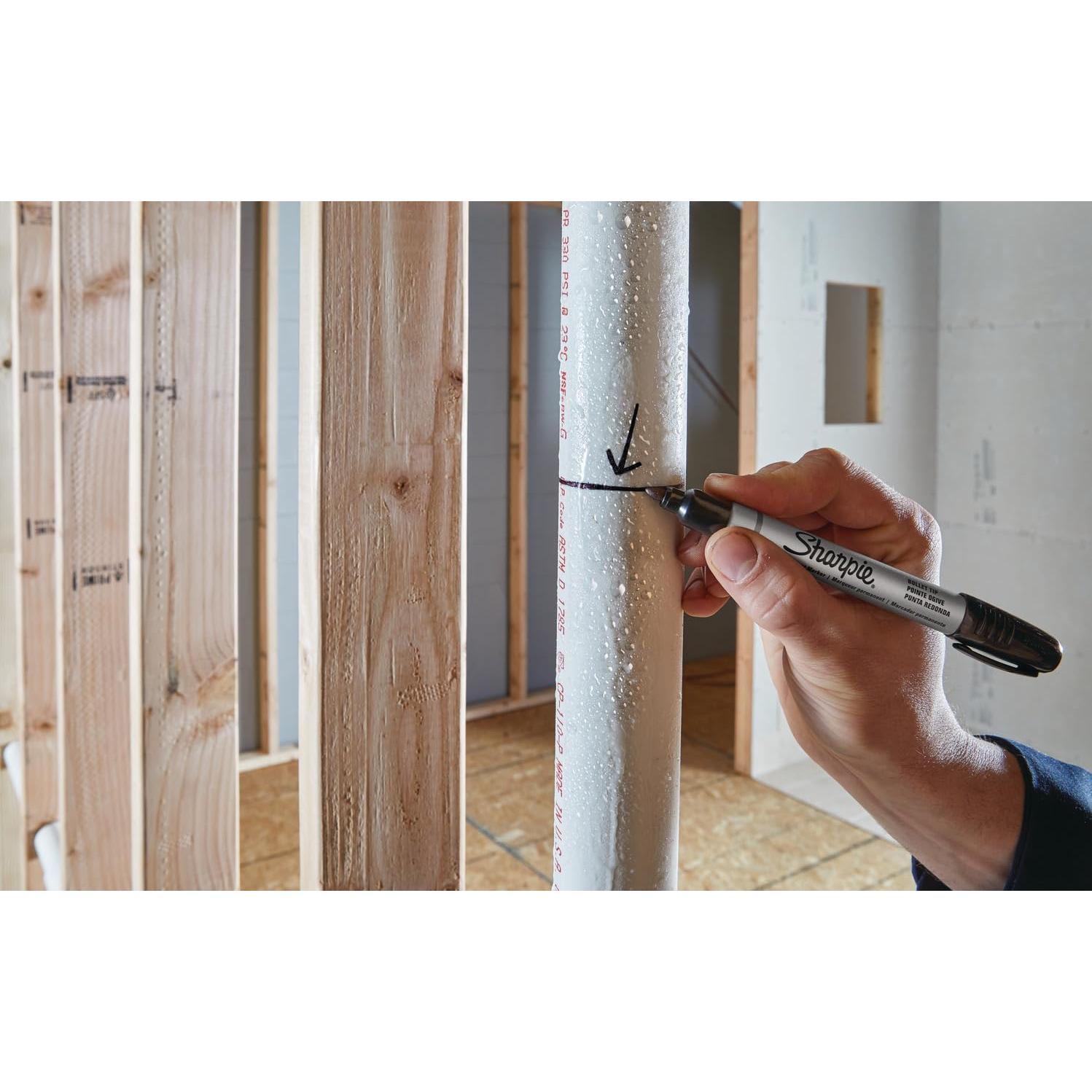 Marcadores Permanentes Sharpie Barril Metálico Negro 12 Unidades