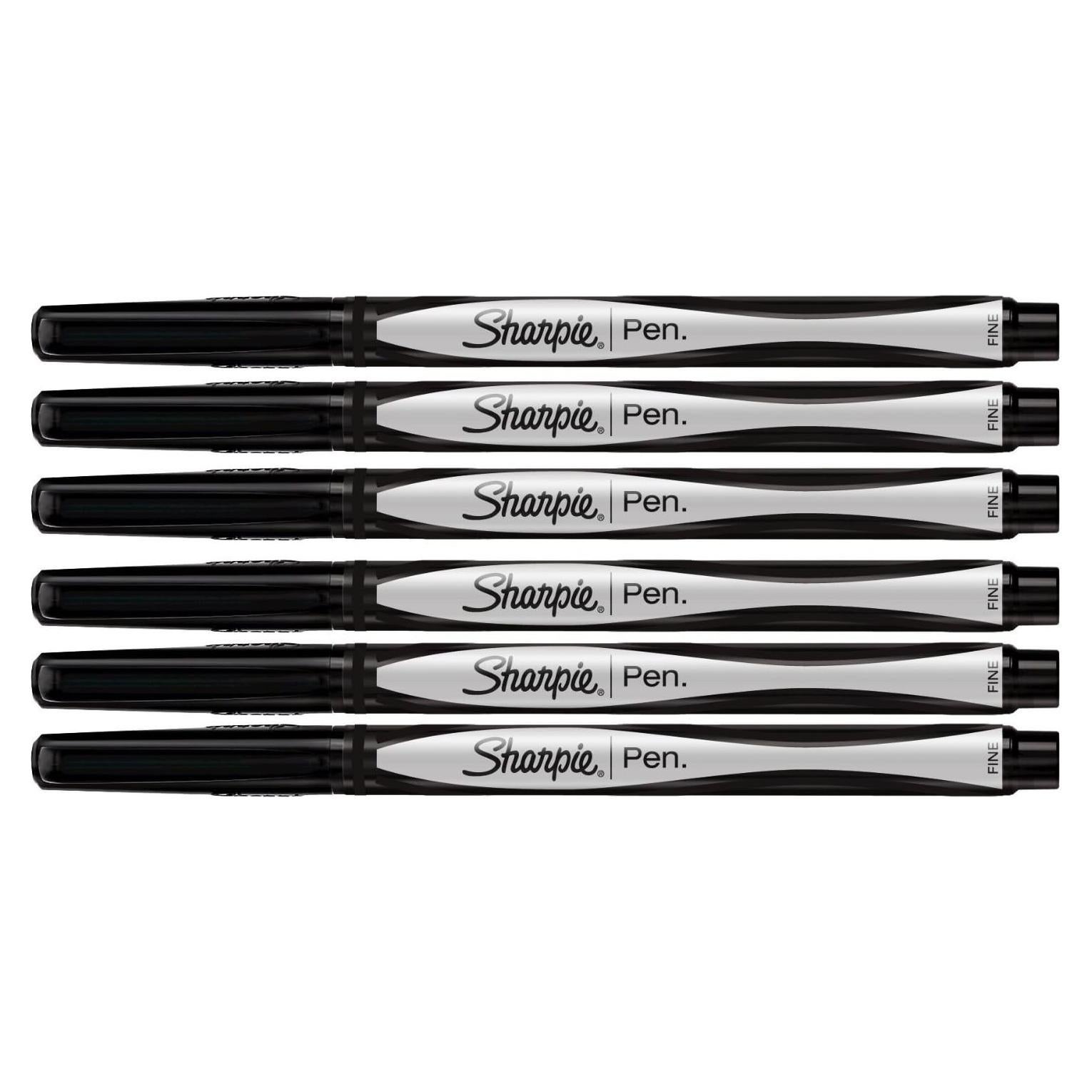 Bolígrafos Sharpie Punta Fina 0.5mm Negro - Paquete de 6