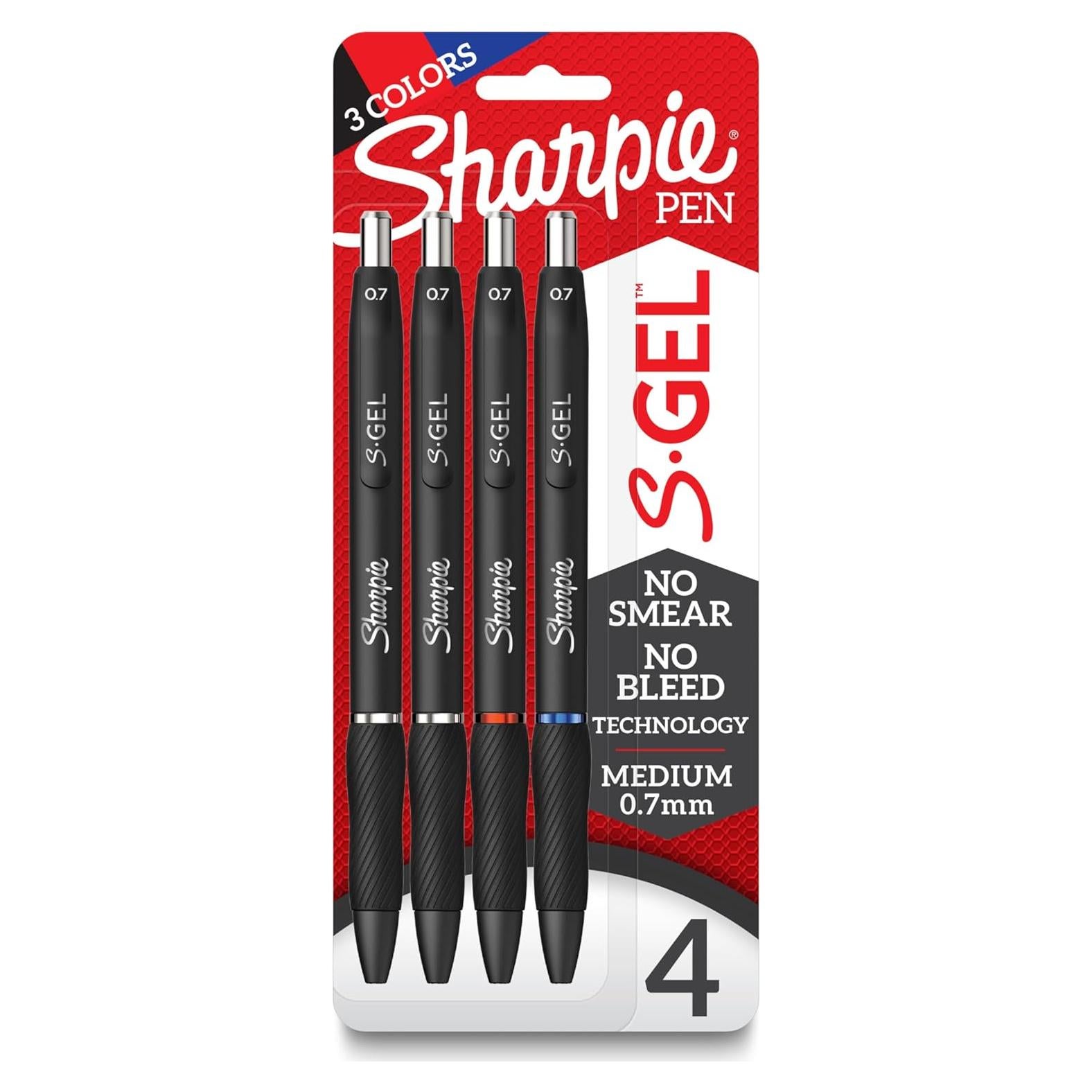Bolígrafos de Gel Sharpie S-Gel 0.7mm Colores Asortidos 4 Pzs