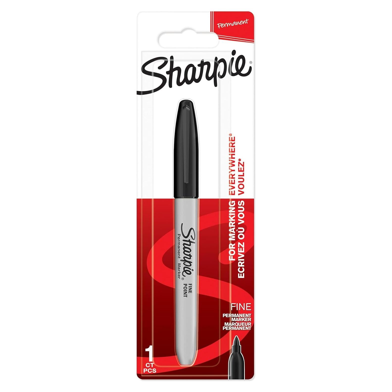 Marcador Permanente Sharpie Negro Punta Fina 0.5mm 1 Unidad