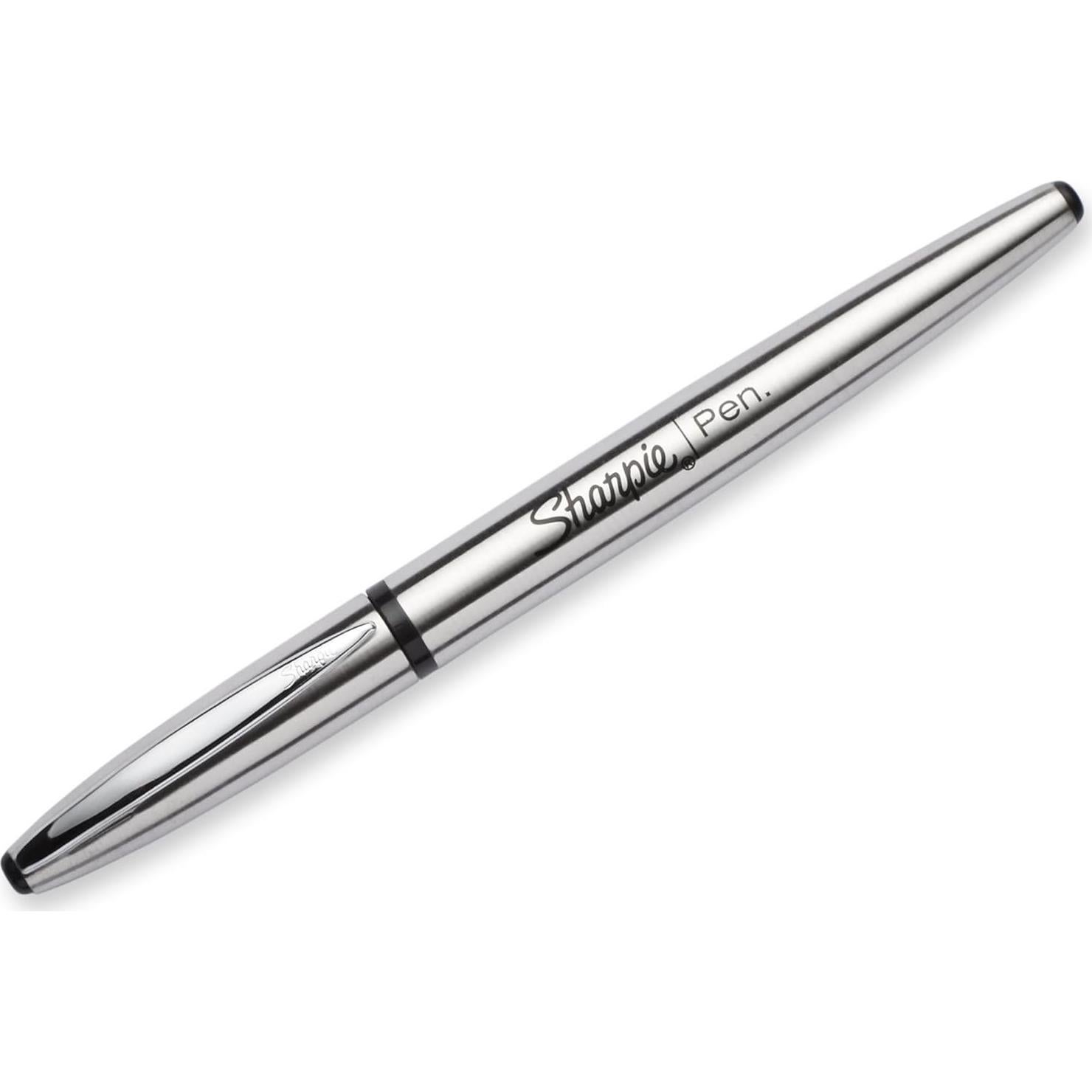 Bolígrafo de Acero Inoxidable Sharpie Punta Fina 0.4mm Negro
