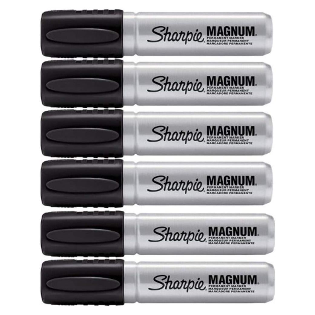 Marcador Permanente Sharpie Magnum Negro 6 Paquetes