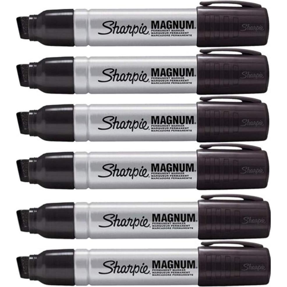 Marcador Permanente Sharpie Magnum Negro 6 Paquetes