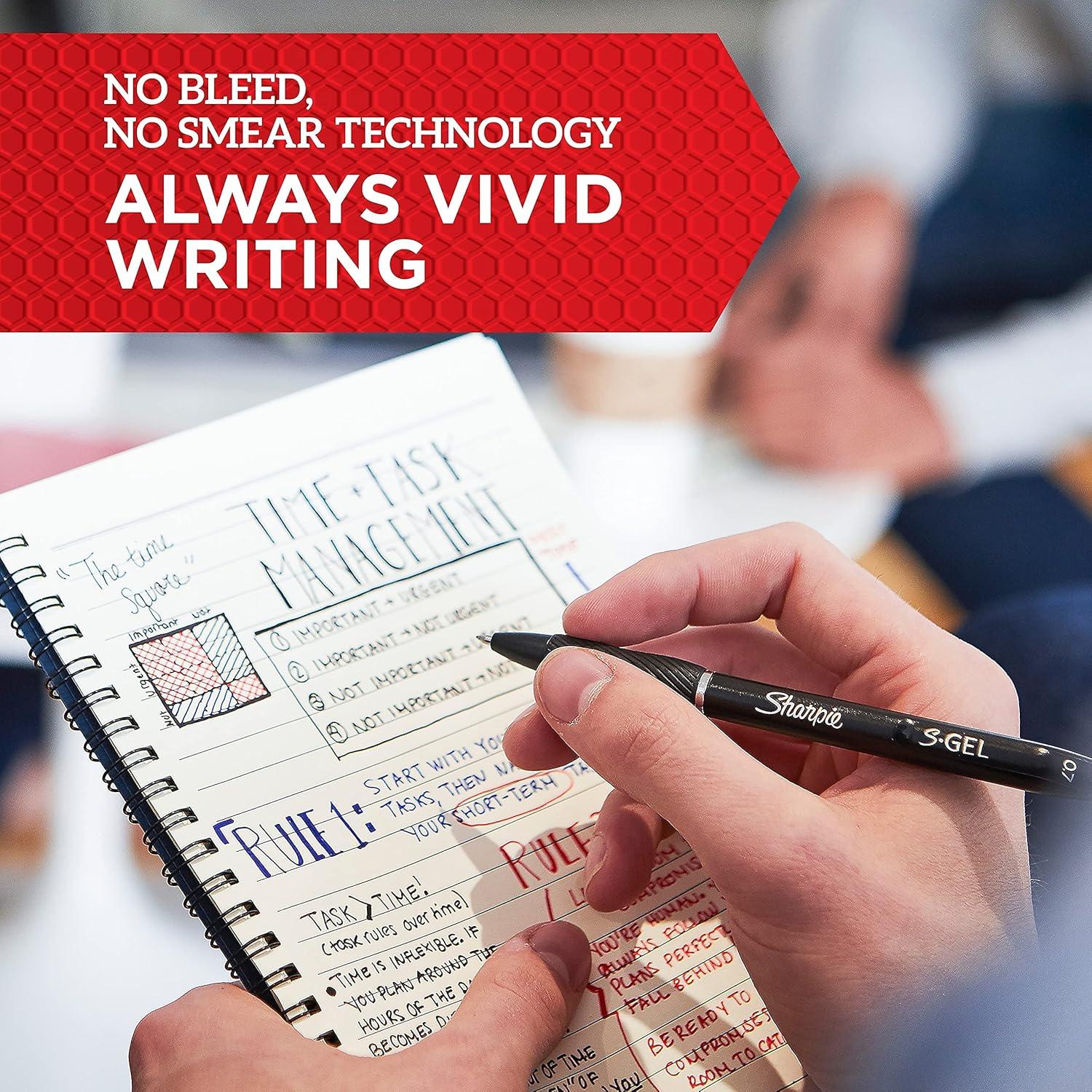 Bolígrafos de Gel Sharpie S-Gel 0.5mm Tinta Azul 12 Unidades