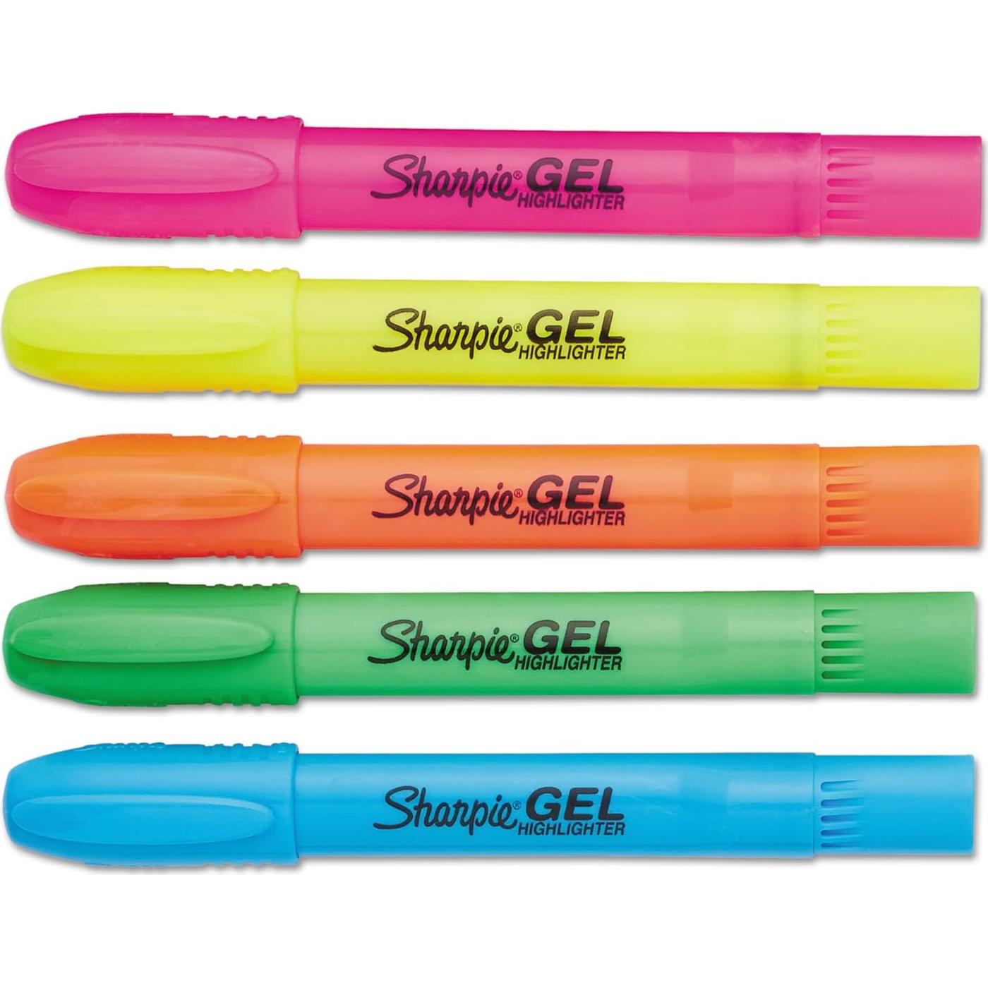 Marcadores Fluorescentes Sharpie Gel Punta Bullet Paquete 5 Colores
