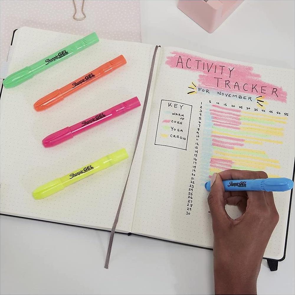 Marcadores Fluorescentes Sharpie Gel Punta Bullet Paquete 5 Colores