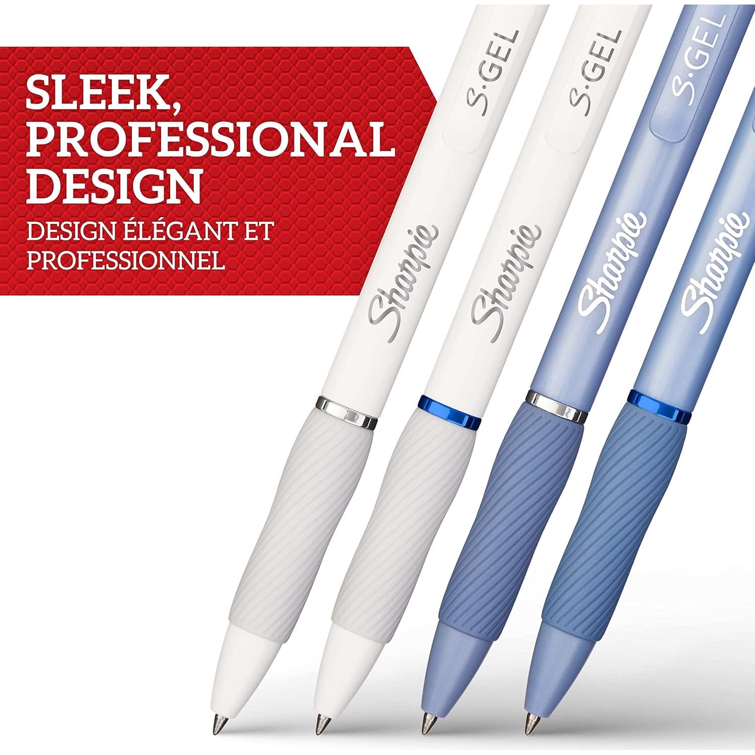 Bolígrafos de Gel Sharpie S-Gel 4 Unidades Tinta Negra y Azul