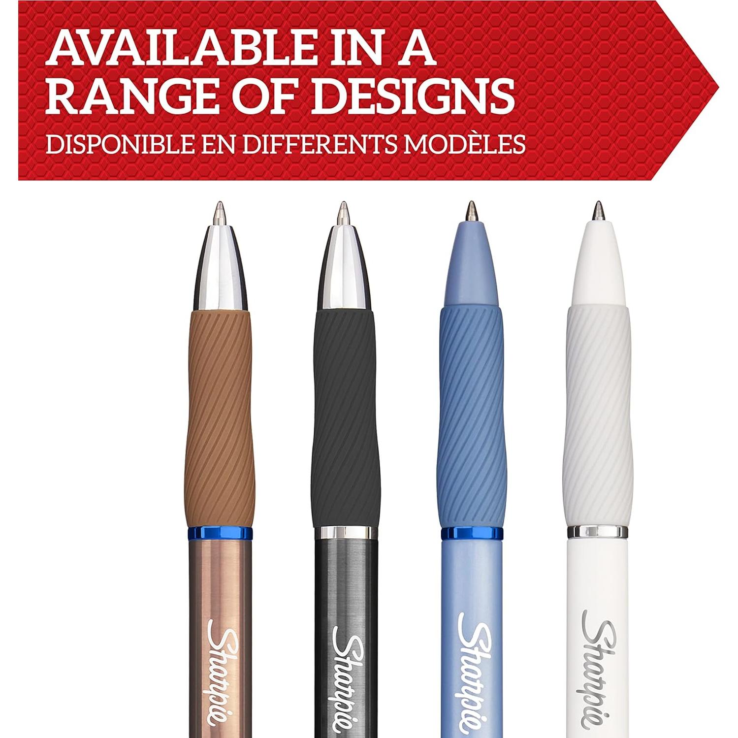 Bolígrafos de Gel Sharpie S-Gel 4 Unidades Tinta Negra y Azul