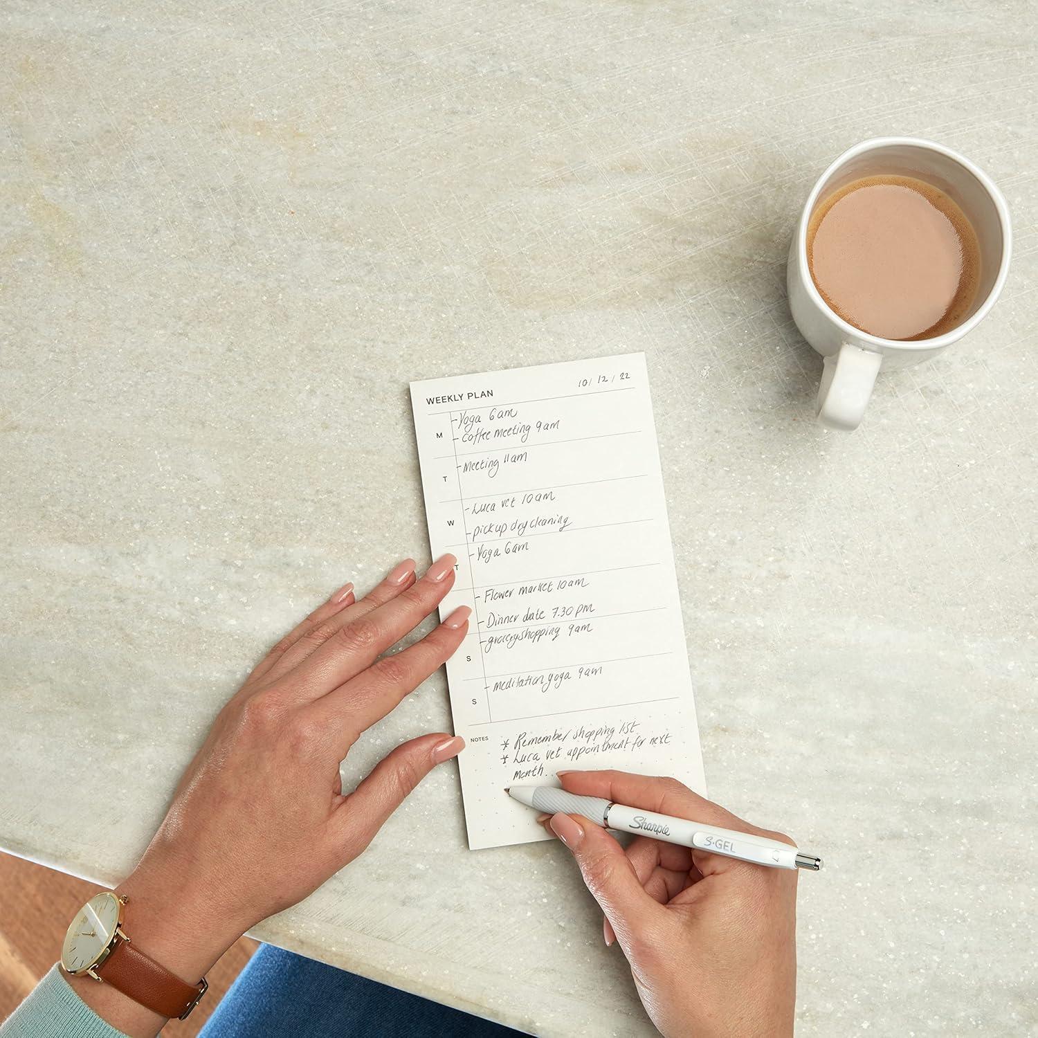 Bolígrafos de Gel Sharpie S-Gel 4 Unidades Tinta Negra y Azul