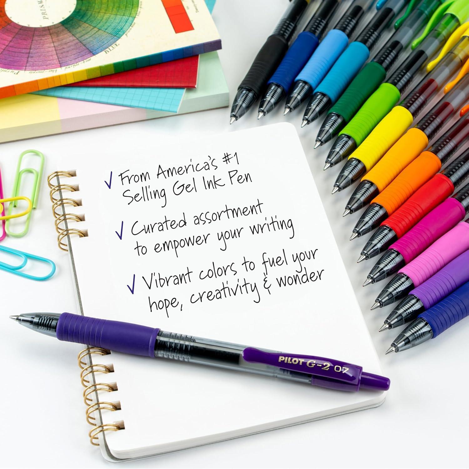 Bolígrafos de Gel Pilot G2 Arcoíris 0.7 mm - Paquete de 8