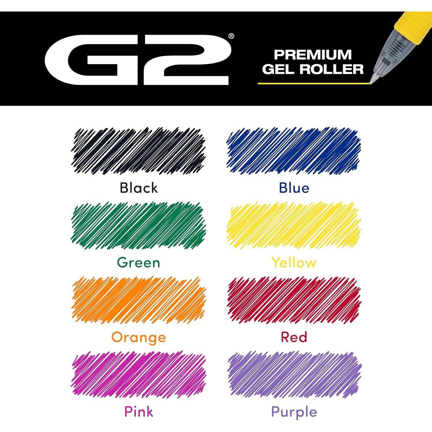 Bolígrafos de Gel Pilot G2 Arcoíris 0.7 mm - Paquete de 8