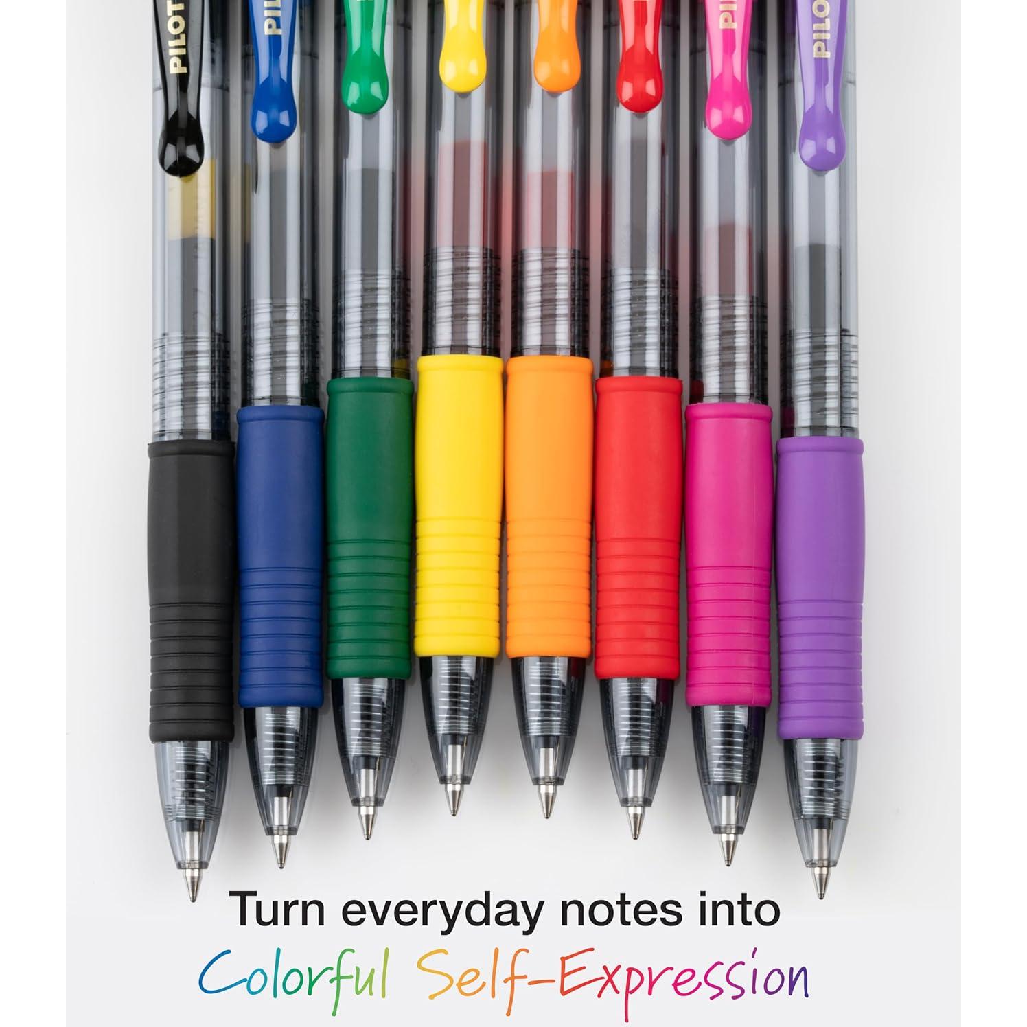 Bolígrafos de Gel Pilot G2 Arcoíris 0.7 mm - Paquete de 8