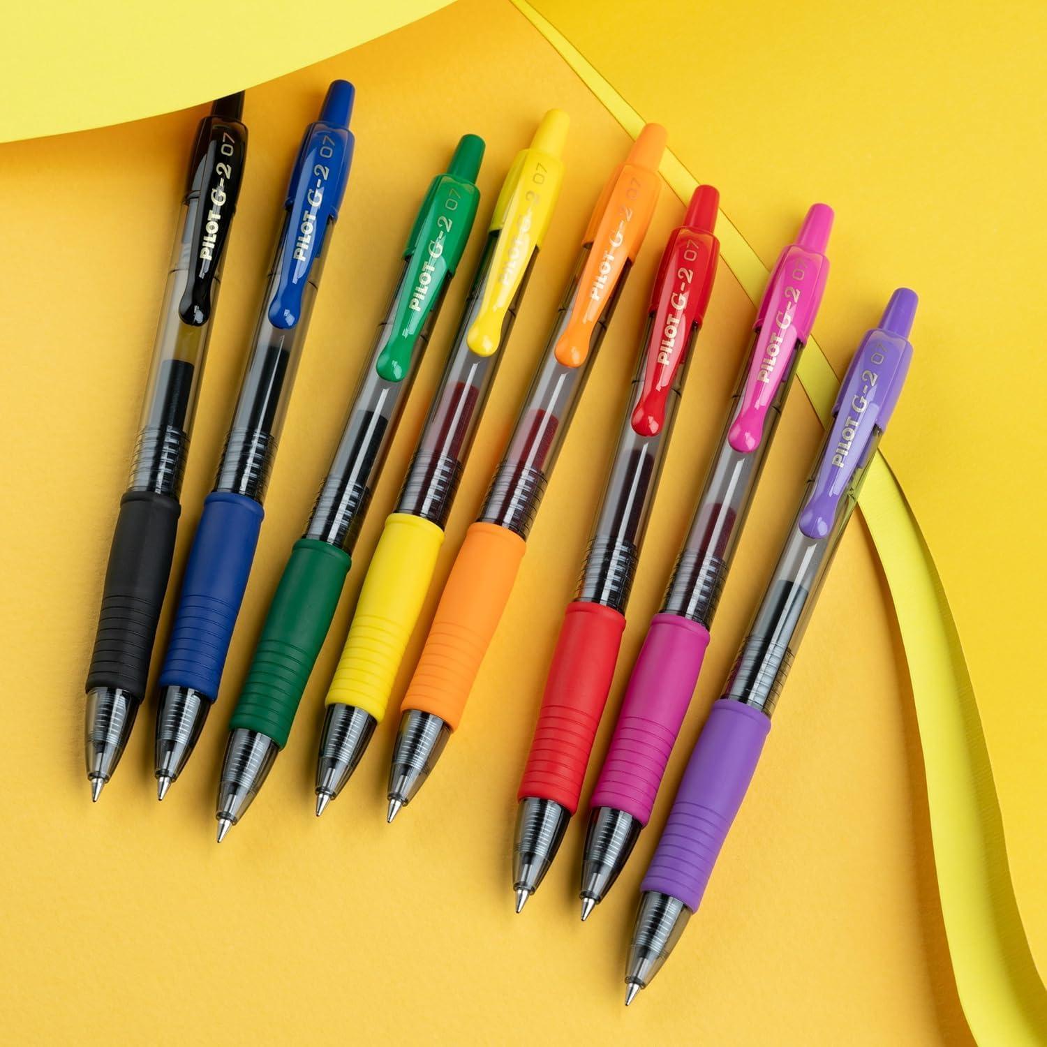 Bolígrafos de Gel Pilot G2 Arcoíris 0.7 mm - Paquete de 8