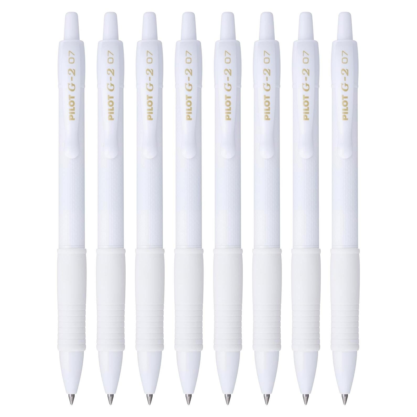 Bolígrafos de Gel Pilot G2 Edge Blanco 0.7 mm - Caja 8 Unidades
