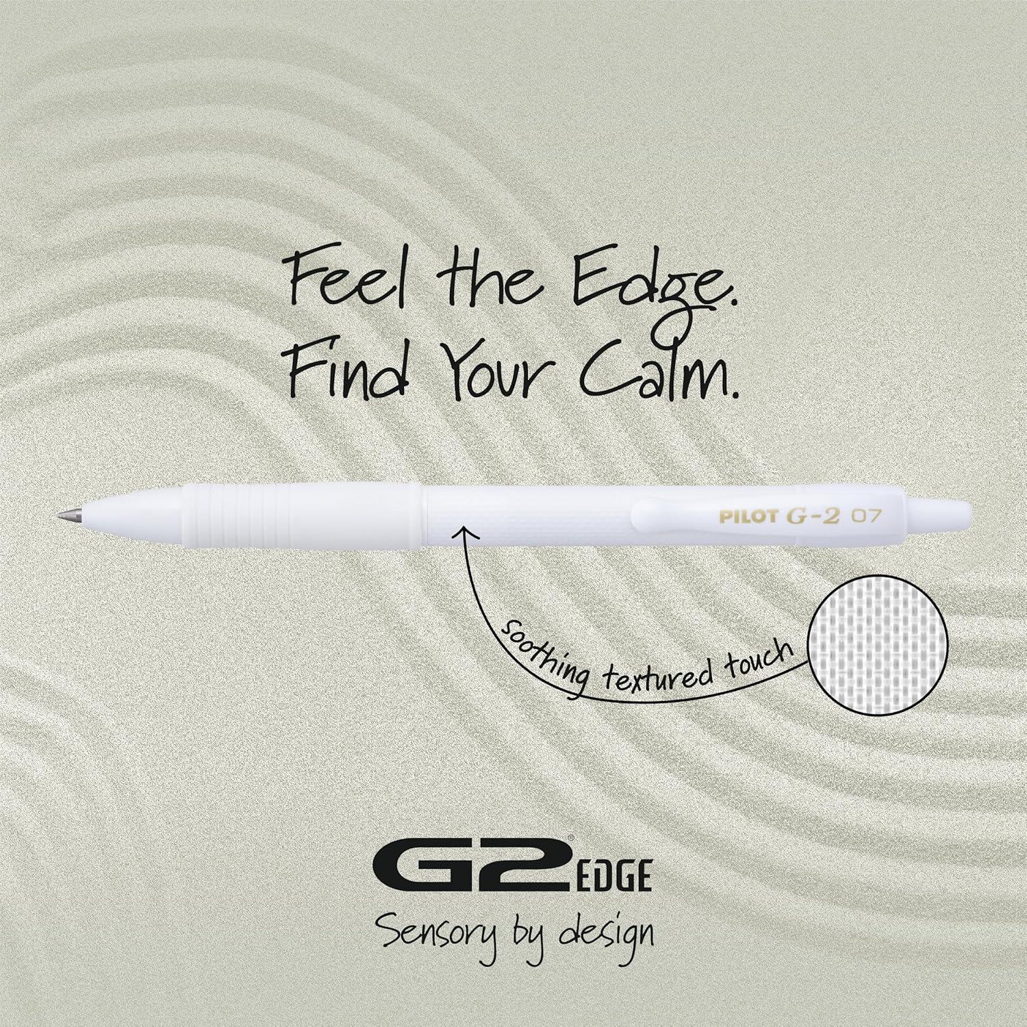 Bolígrafos de Gel Pilot G2 Edge Blanco 0.7 mm - Caja 8 Unidades