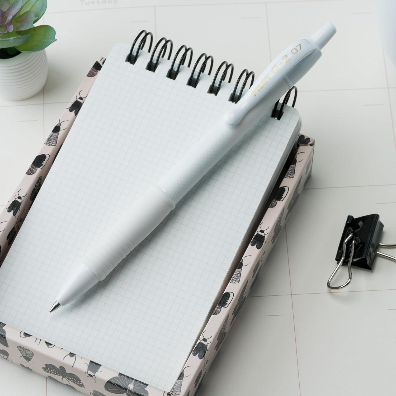 Bolígrafos de Gel Pilot G2 Edge Blanco 0.7 mm - Caja 8 Unidades